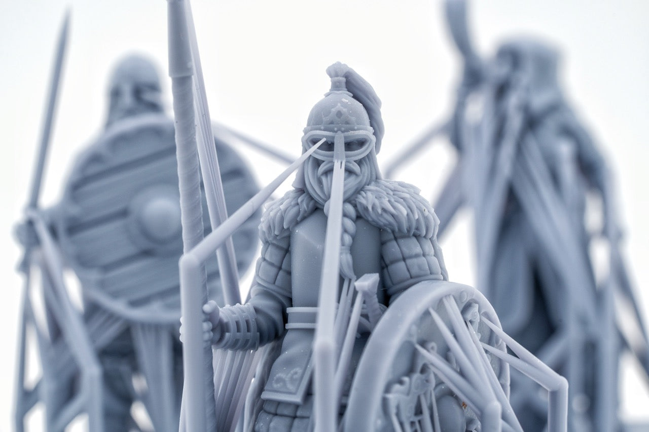 75mm figurky: středověké a historické miniatury, rytíři, městští obyvatelé, bojovníci a mnozí další