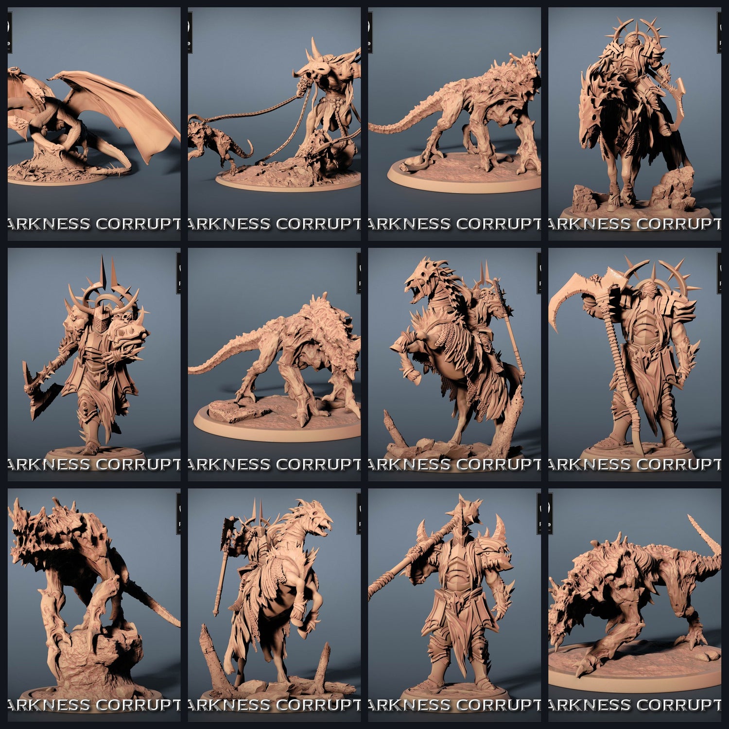 Esta imagem é a imagem da categoria para o lançamento 23_07: Darkness Corrupts - Höllische Reiter, Krieger & Bestien