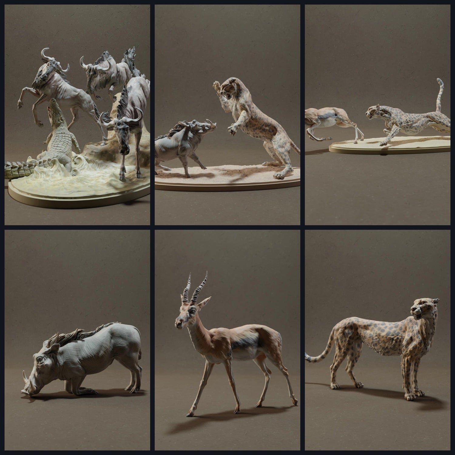 Dieses Bild ist das Kategoriebild für das Release 23_03: Savannen-Tierminiaturen und Tierfiguren für Diorama und Modellbau