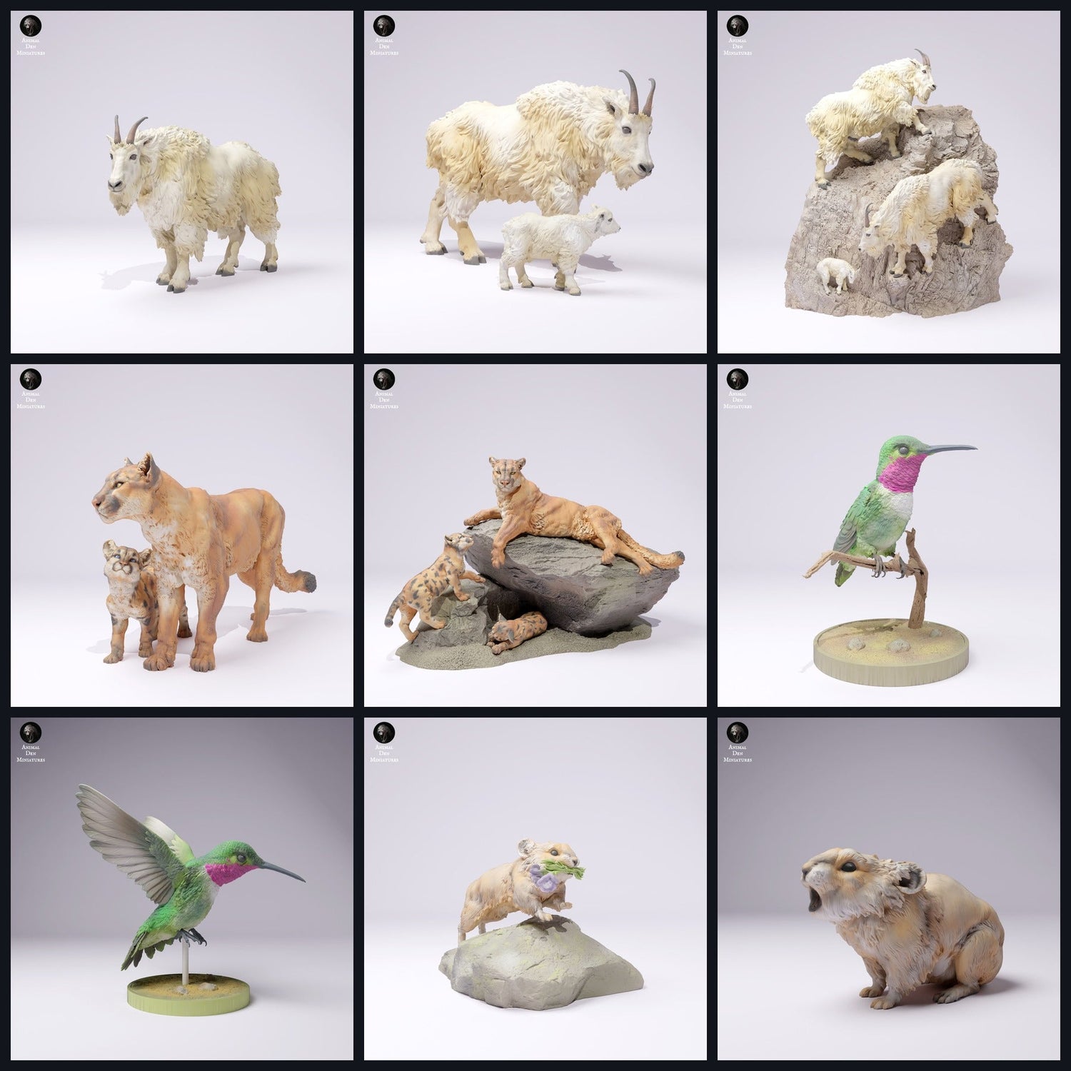 Esta imagem é a imagem da categoria para o lançamento 25_01: Gebirgs-miniaturas de animais e figuras de animais para diorama