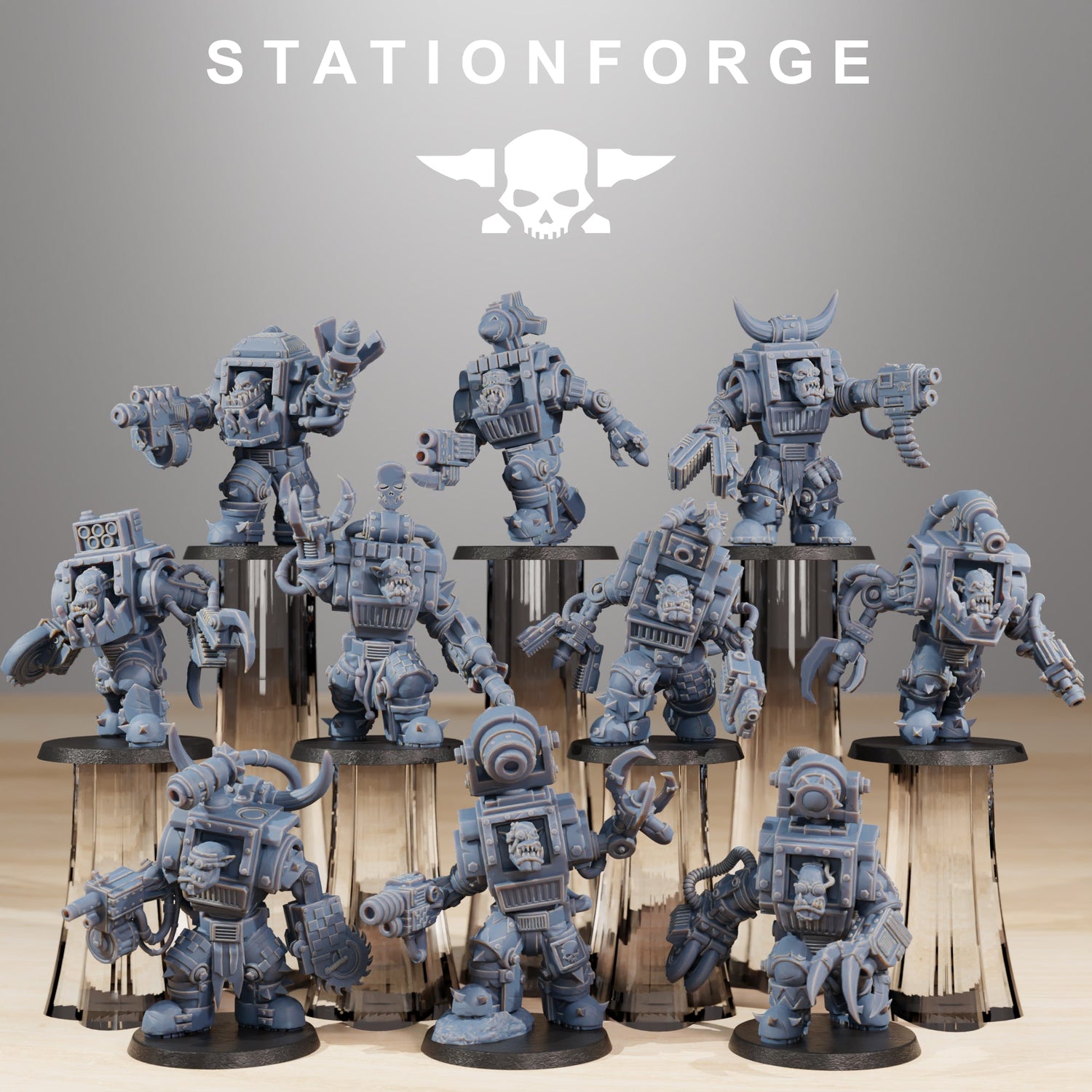 Imagem da coleção para StationForge Minis: Orkaz Steelbrutes como miniaturas de 28 mm Tabletop