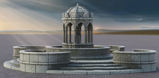 Product photo Tabletop 28mm The Printing Goes Ever On (TPGEO) 0: Fountain A Ivory City - Fountain Kingdom Gonthan