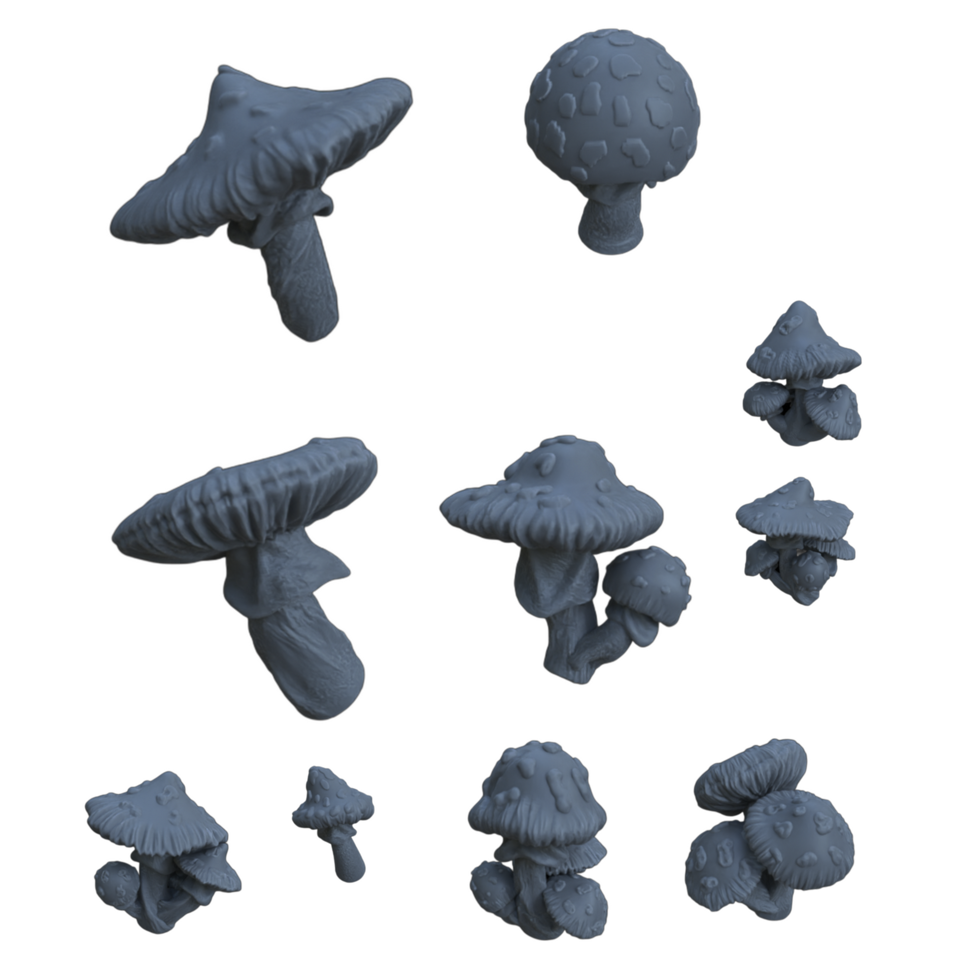 Produktfoto Diorama und Modellbau Deko, Zubehör:  0: Pflanzen und Gewächse: 10 Gepunktete Pilze - Fliegenpilze