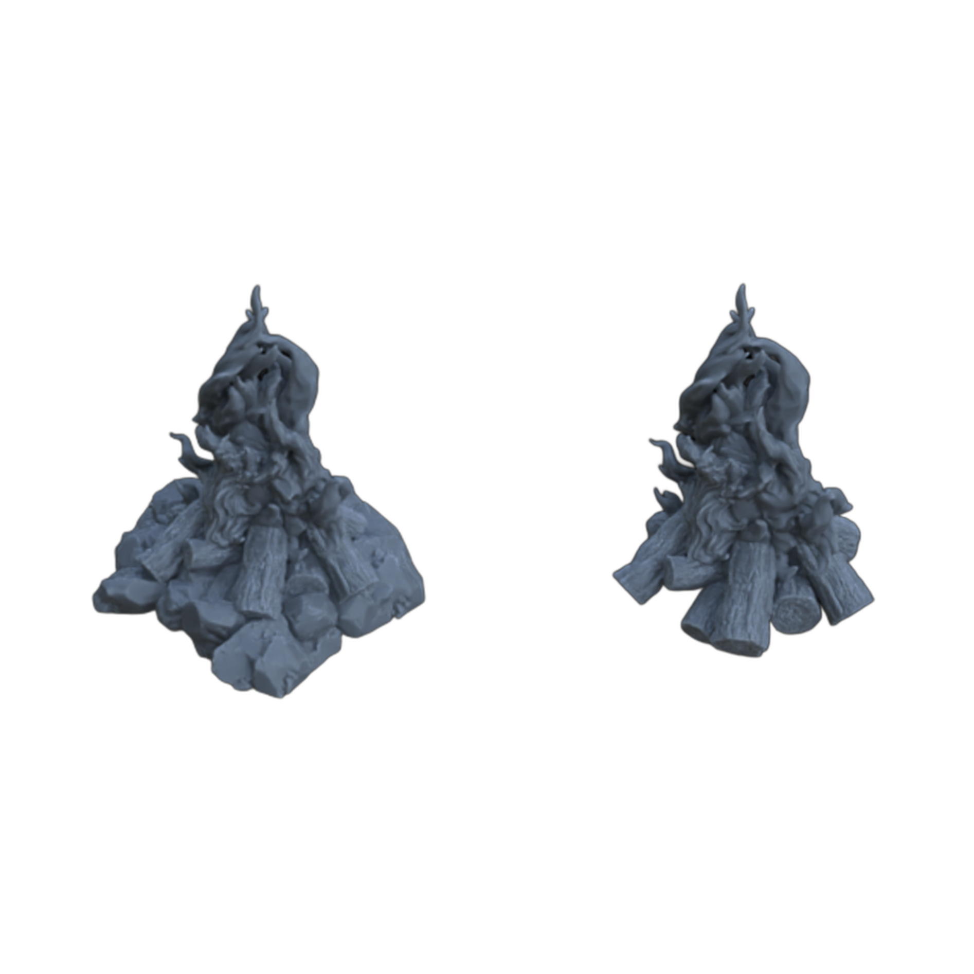 Product photo diorama and model building decoration, accessories: 0: Camping outdoors: 2 roaring campfires