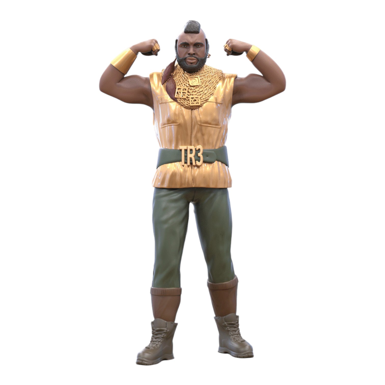 Product photo diorama and model building miniature figure: Musclebound