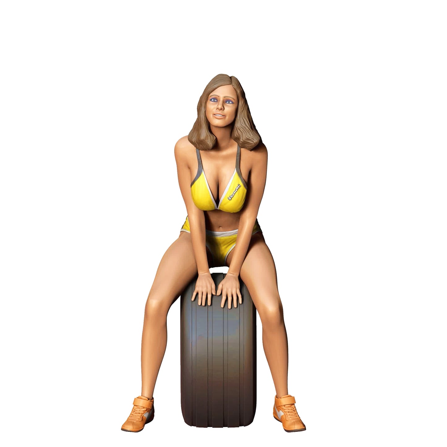 Foto do produto 0: Grid Girl: Mulher com pneu - Corrida