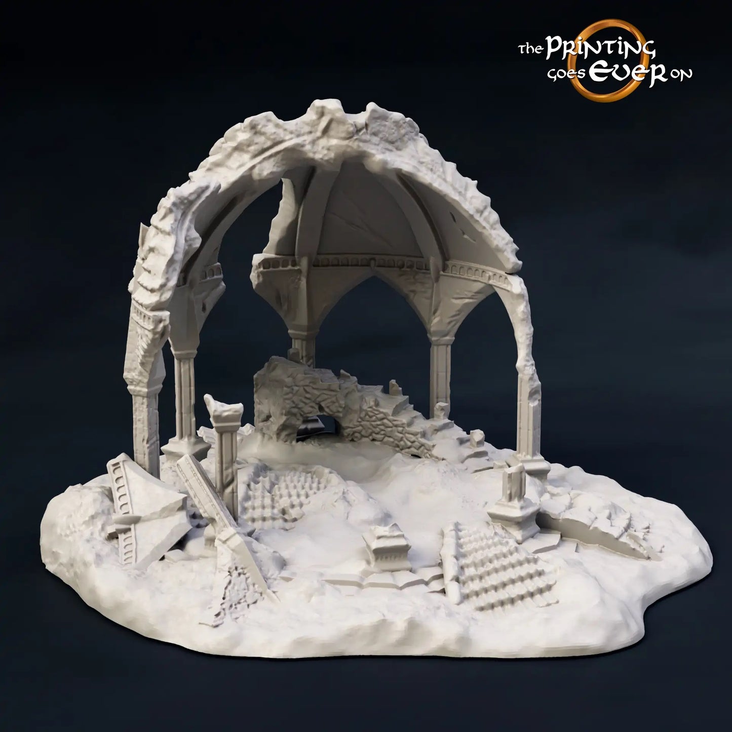 Foto do produto Tabletop 28mm The Printing Goes Ever On (TPGEO) 0: Ruína Fehntop - Posto avançado em ruínas da selva
