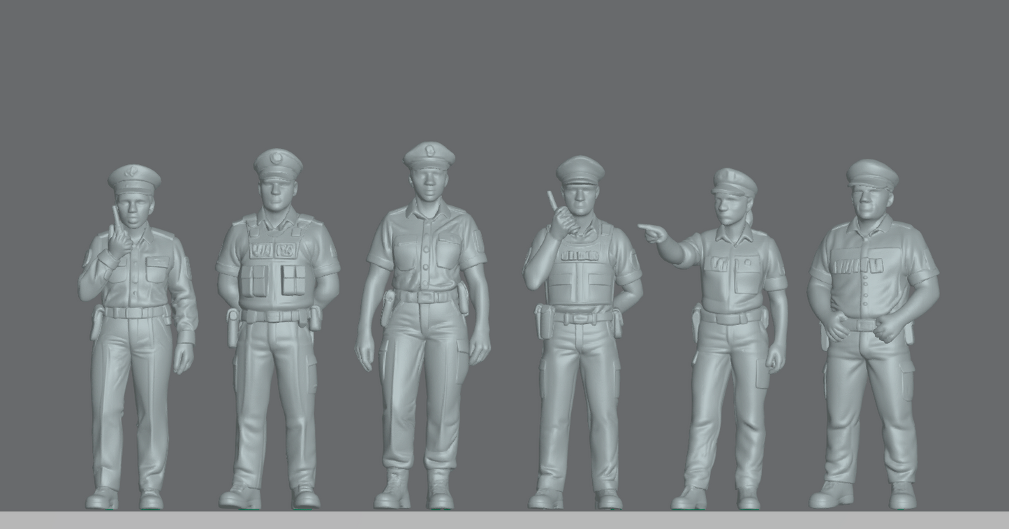 Produktfoto Figur H0, 1:72 - 0: Polizei Figuren Set (6 Figuren)