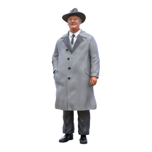 Zdjęcie produktu Diorama i modelarstwo miniatura figura: Stary mężczyzna w płaszczu - gangster lat 20.