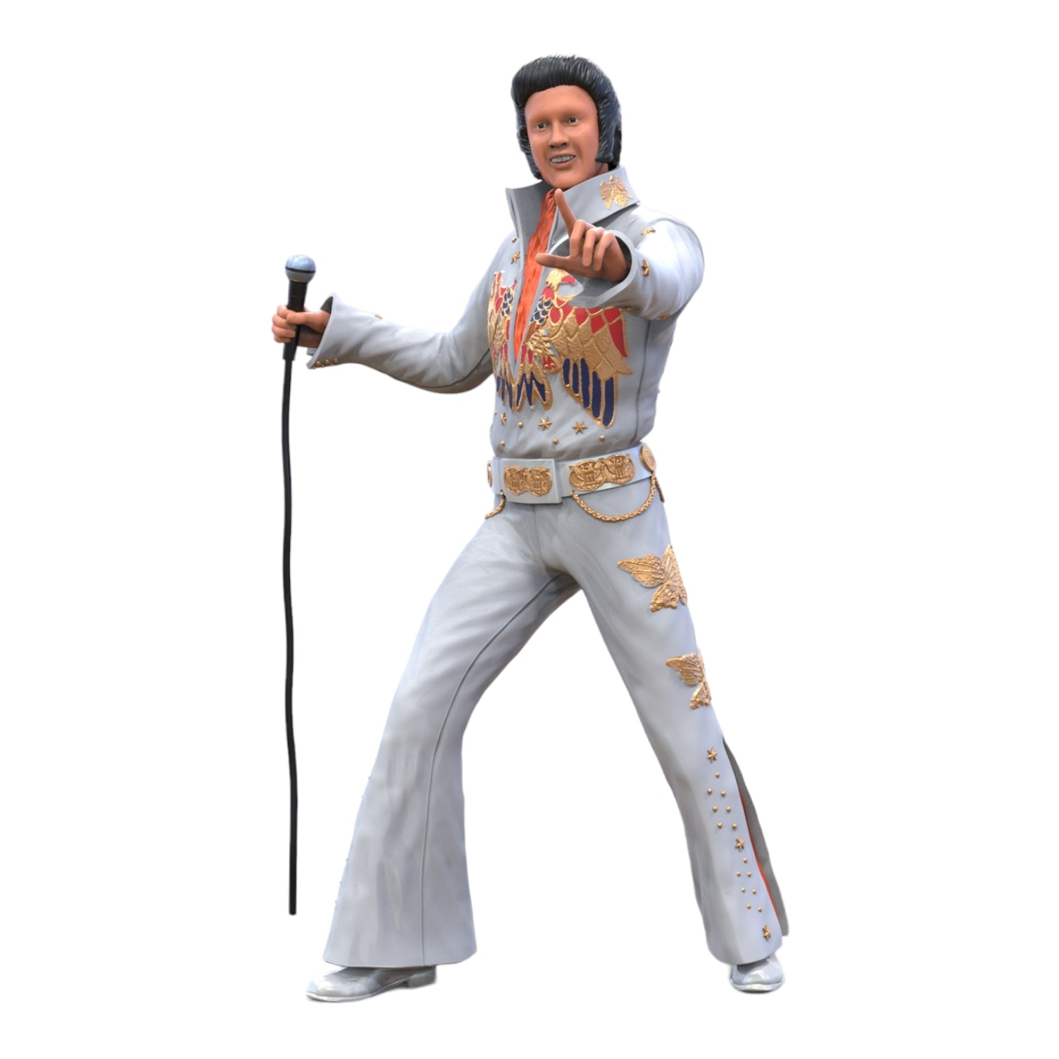 Product photo diorama and model building miniature figure: Famous singer