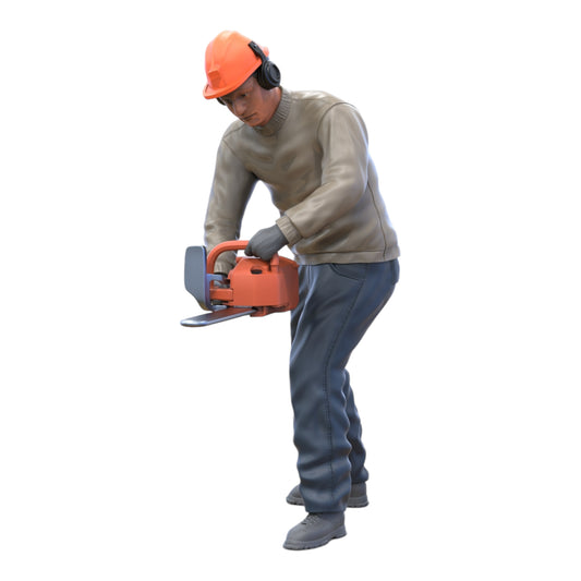 Foto do produto Diorama e Miniatura de Modelismo: Homem com motosserra
