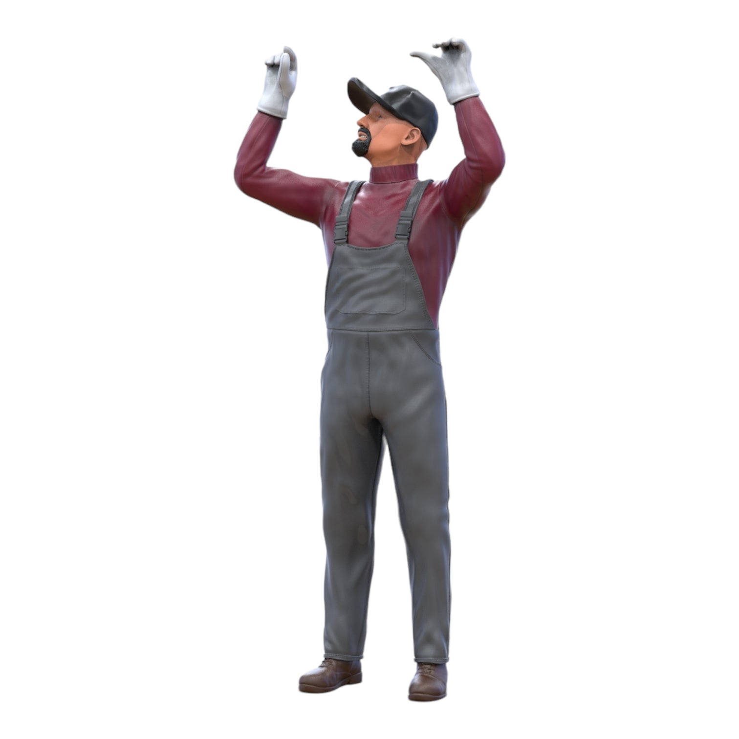 Produktfoto Diorama und Modellbau Miniatur Figur: Mechaniker Überkopf 2