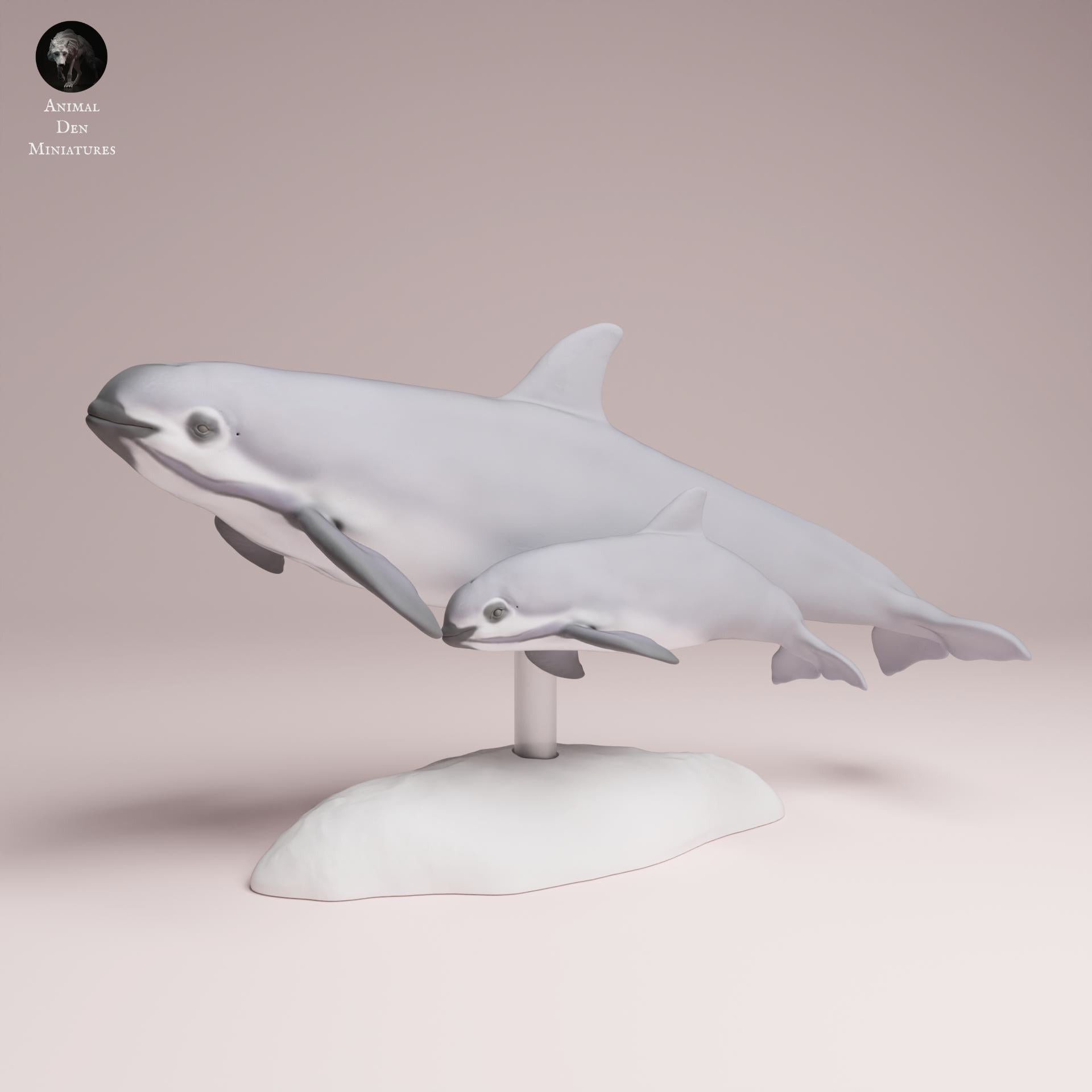 Produktfoto Tier Figur Diorama, Modellbau: 0: Meerestiere Figur: Vaquita mit Kalb – Schweinswal (Ref 25_07_03)