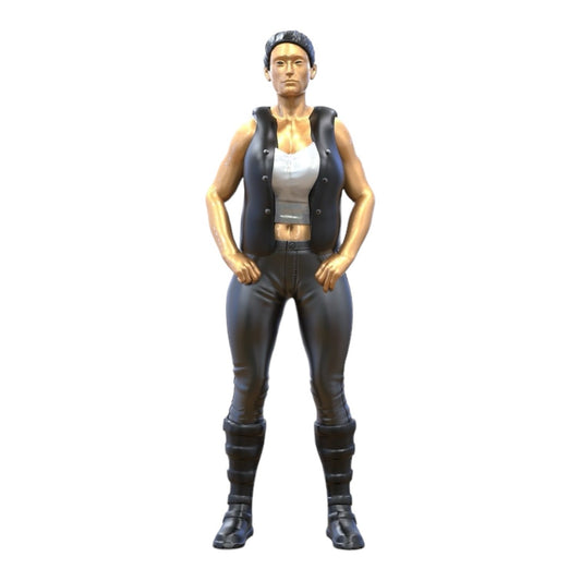 Miniature Figure: Female Biker/Gang Member with Vest (No. 284)