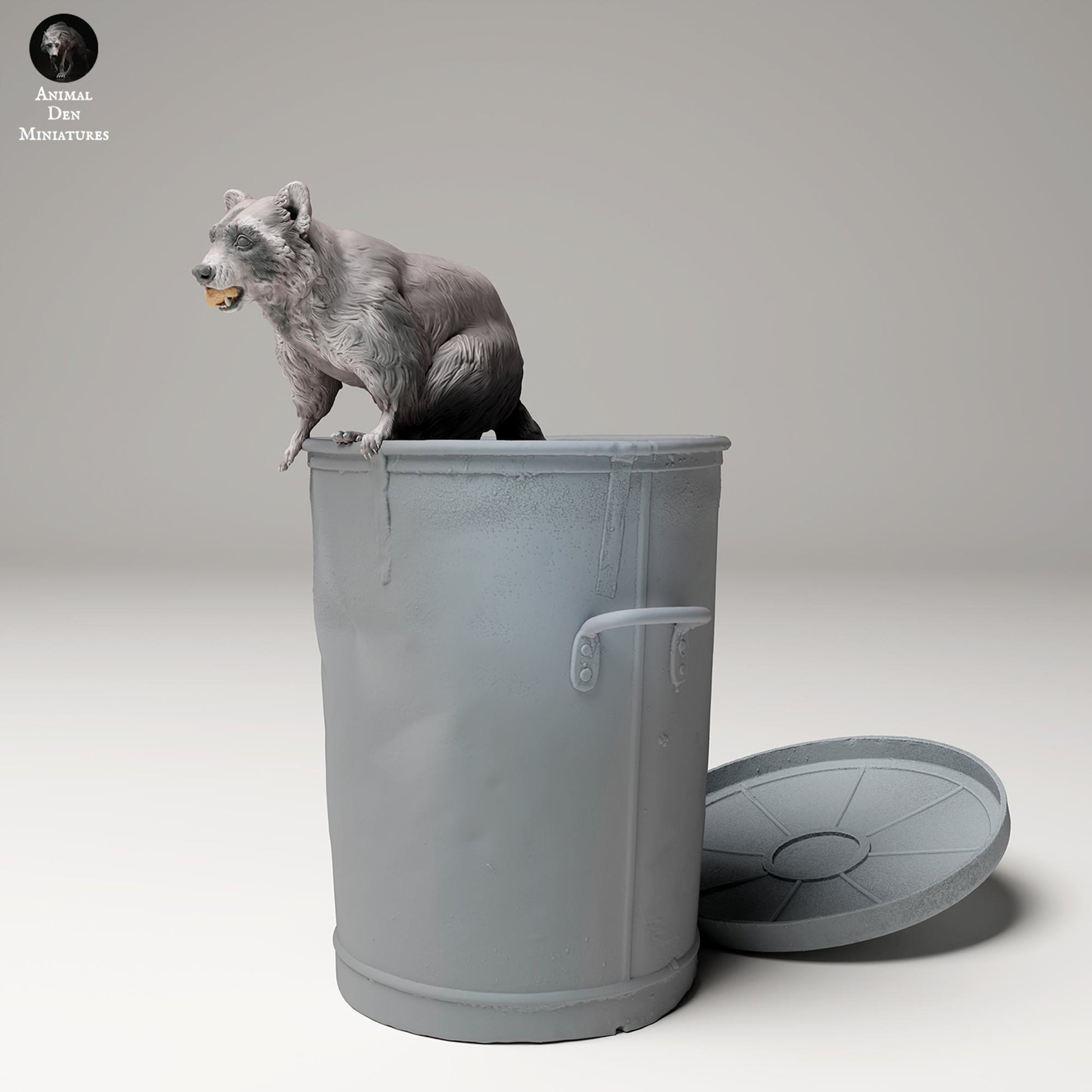 Product photo Animal Figure Diorama, Model Building: 0: Wildlife Figure: Raccoon at Trash – Common Raccoon (Ref 24_09_09)