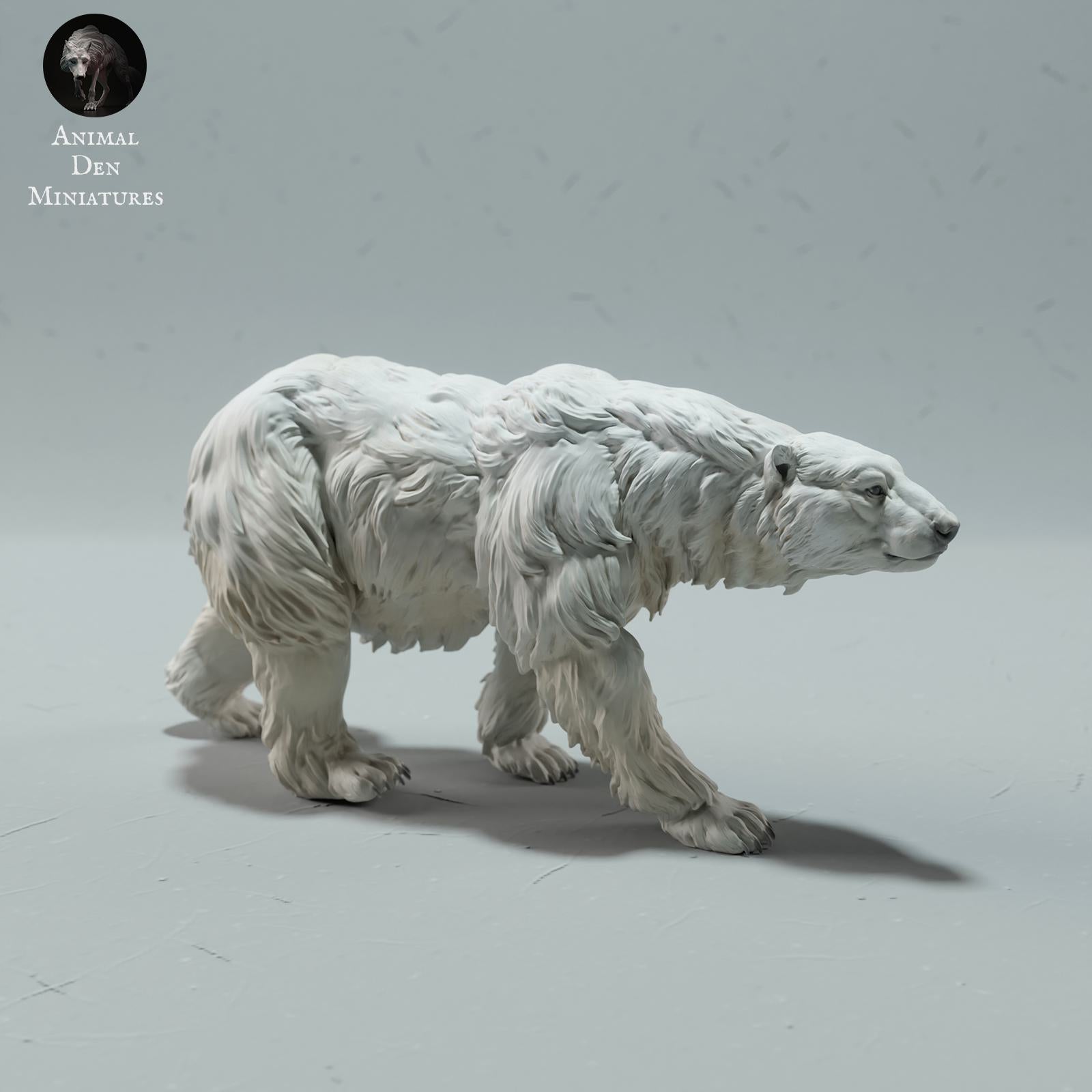 Zdjęcie produktu Figurki zwierząt Diorama, Modelarstwo: 0: Figurki dzikich zwierząt: idący niedźwiedź polarny – Polar Bear (Ref 01_01_24)