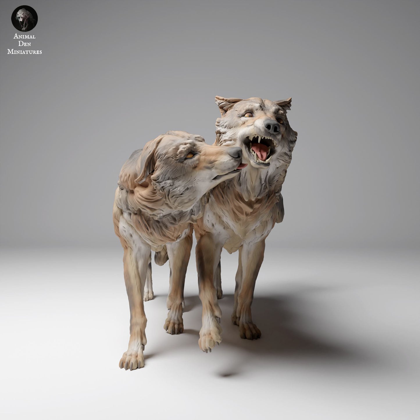 Foto do produto Figura de Animal Diorama, Modelismo: 0: Figuras de Animais Selvagens: Lobos Mongóis em Jogo (Ref 24_12_05)