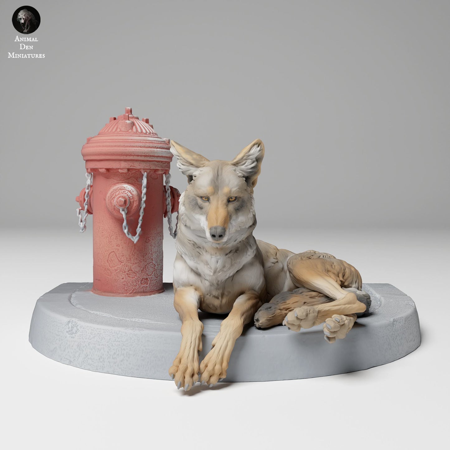 Foto do produto Figura de Animal Diorama, Modelismo: 0: Figura de Animal Selvagem: Coiote deitado (Ref 24_11_01)