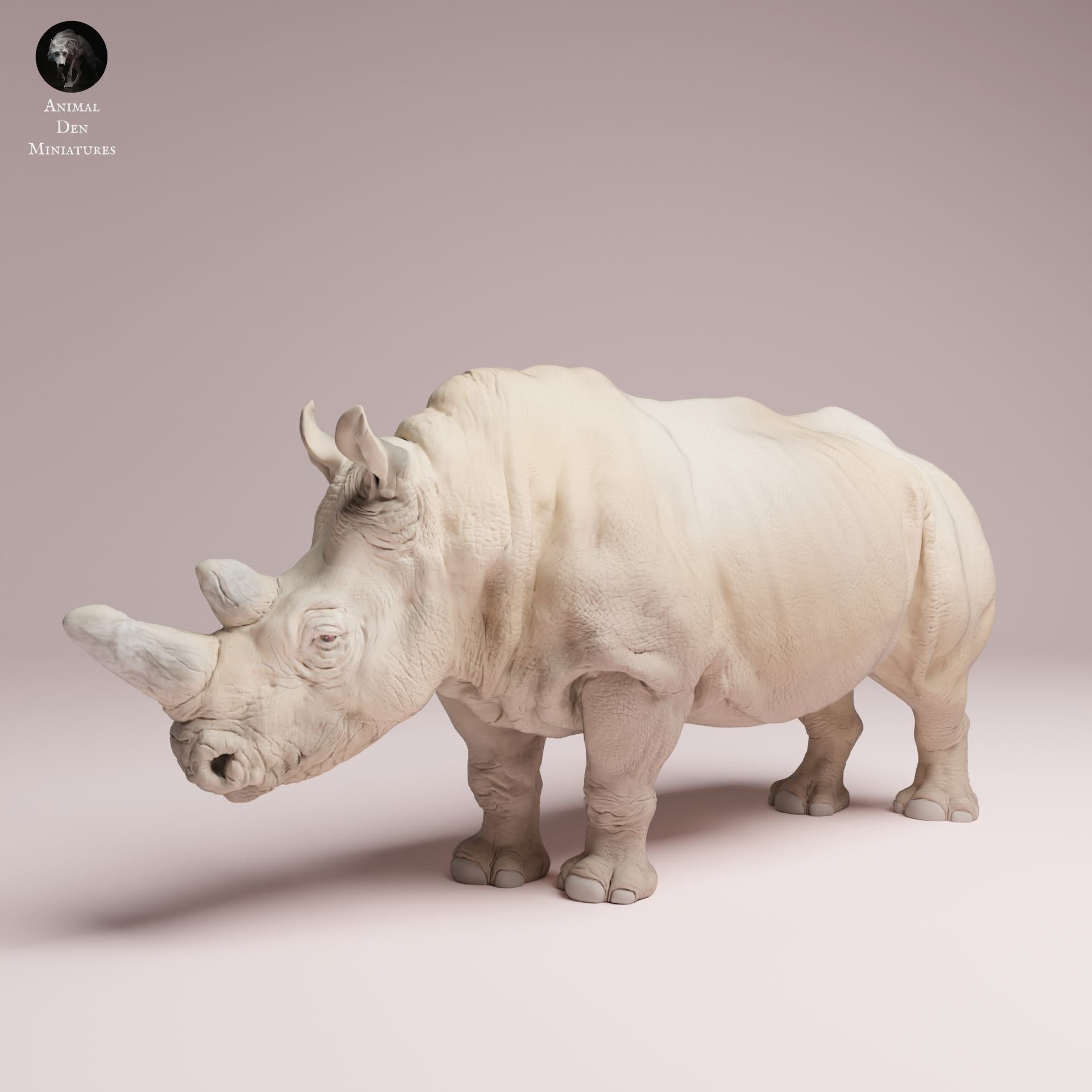 Product photo Animal Figure Diorama, Model Building: 0: Wildlife Figure: Northern White Rhinoceros – pre-made (Ref 25_07_02)