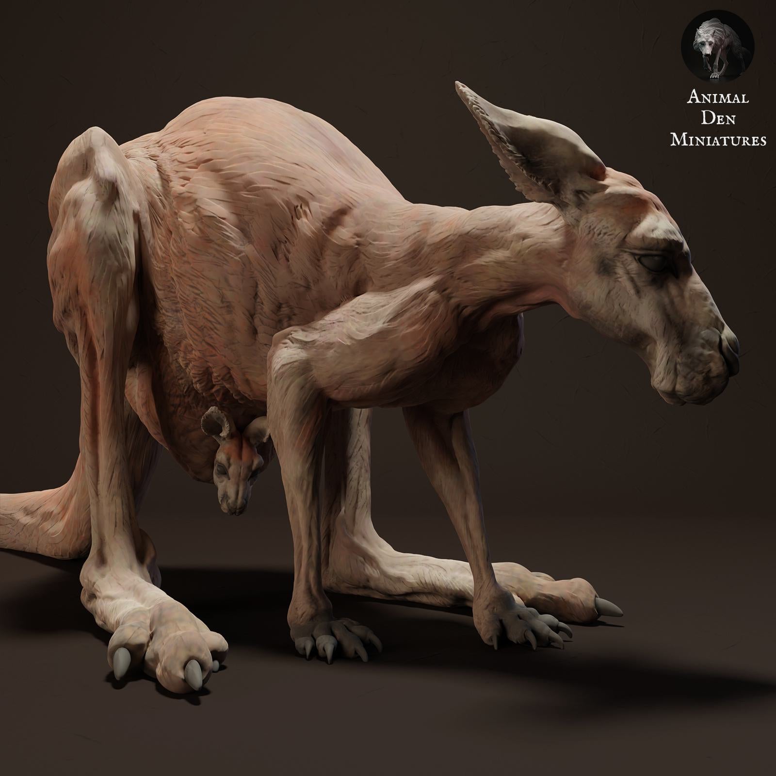 Zdjęcie produktu Figurki Zwierzęcia Diorama, Modelarstwo: 0: Dzika Figurka: Samica Czerwonego Kangura (Ref 01_01_08)