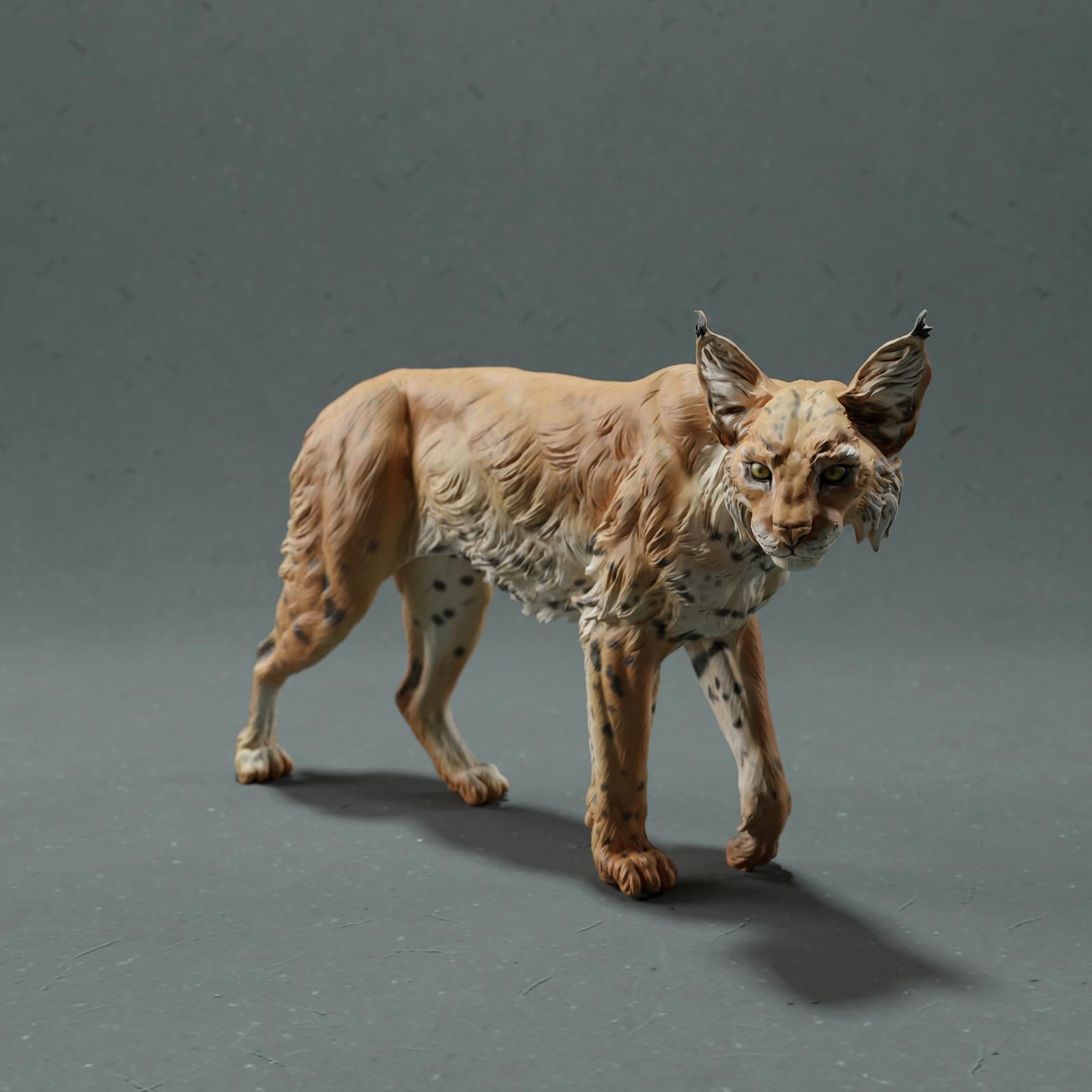 Produktfoto Tier Figur Diorama, Modellbau: 0: Wildtier Figur: Luchs – Bobcat (Ref 01_01_77)