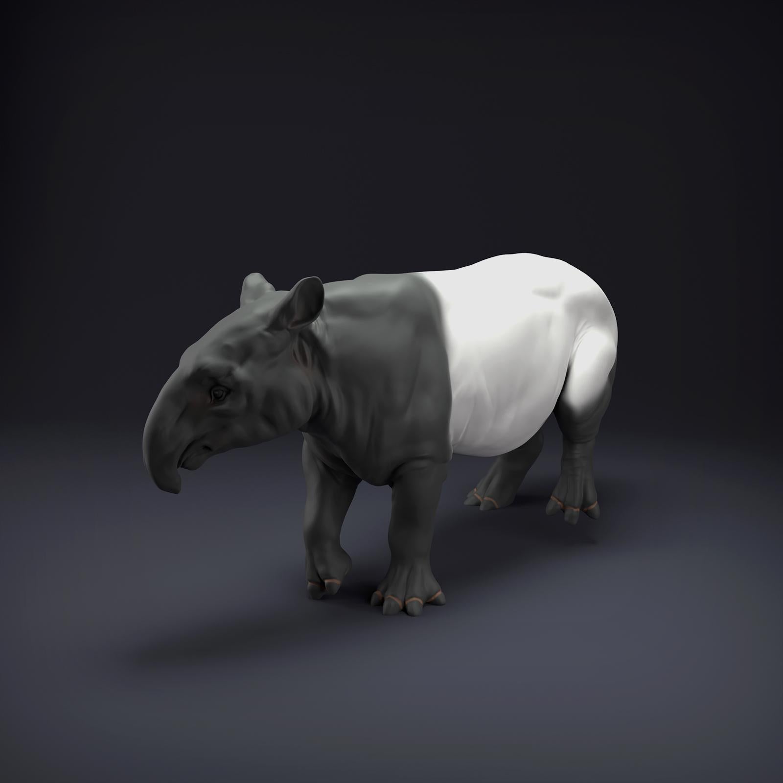 Produktfoto Tier Figur Diorama, Modellbau: 0: Dschungel Tier Figur: Malaiischer Tapir (Ref 01_01_86)