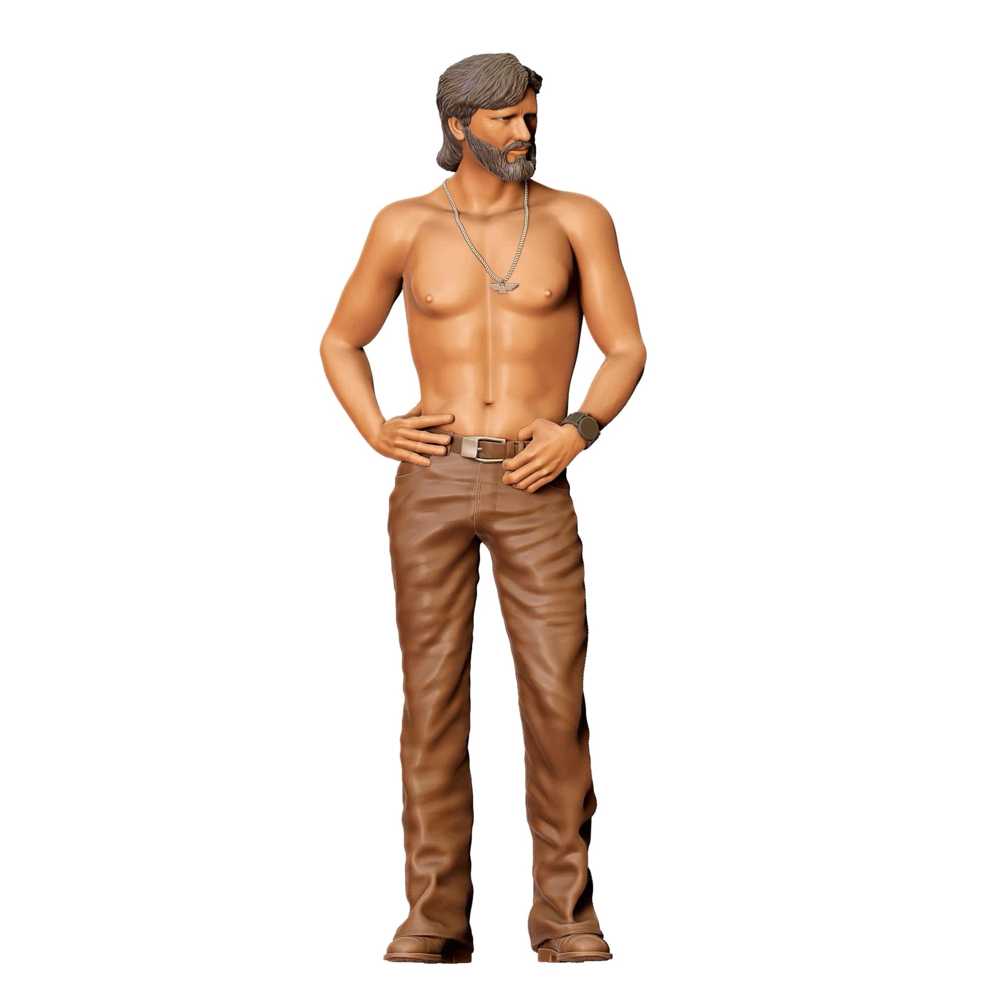 Product photo 0: Man with bare torso: Trucker off the beaten path