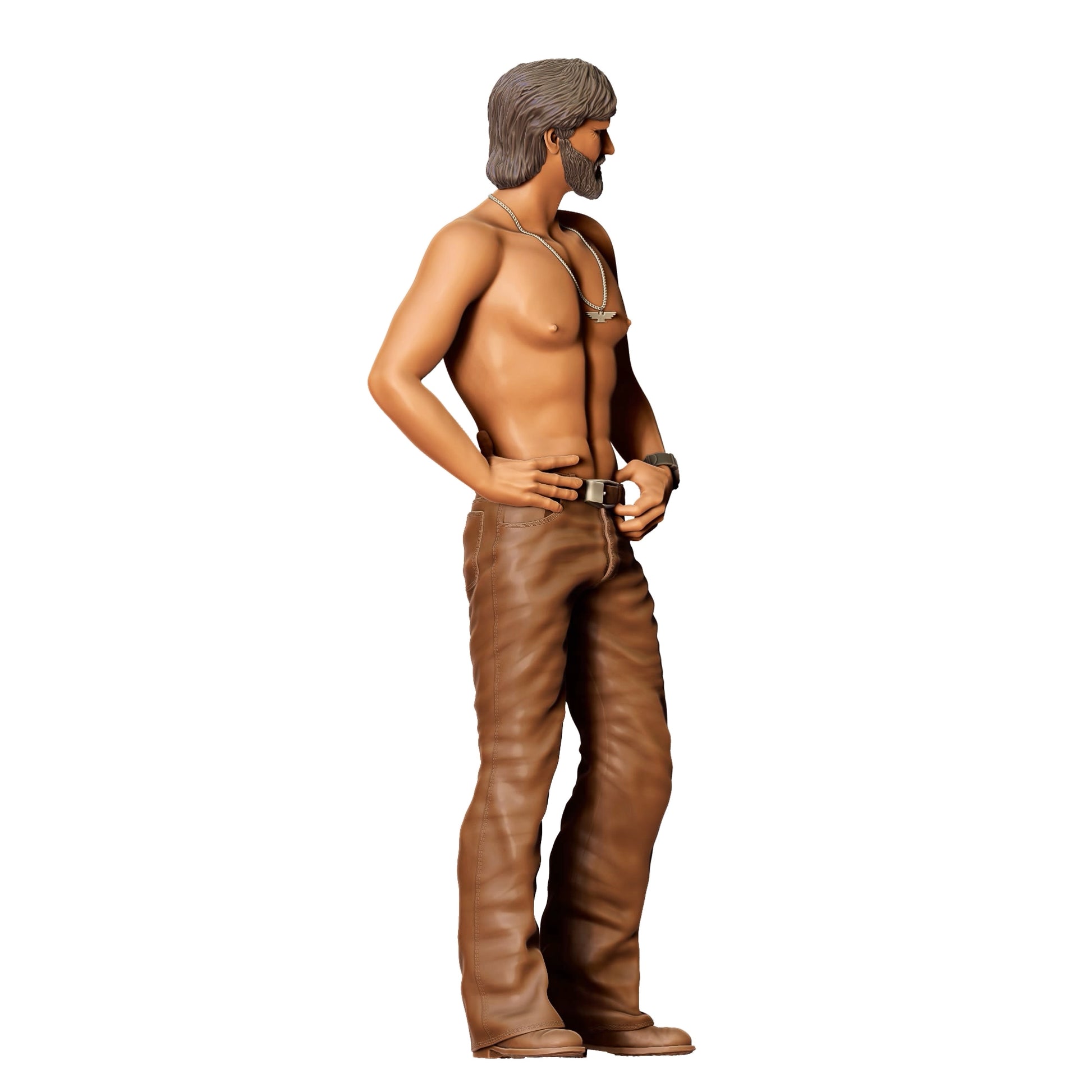 Product photo 0: Man with bare torso: Trucker off the beaten path