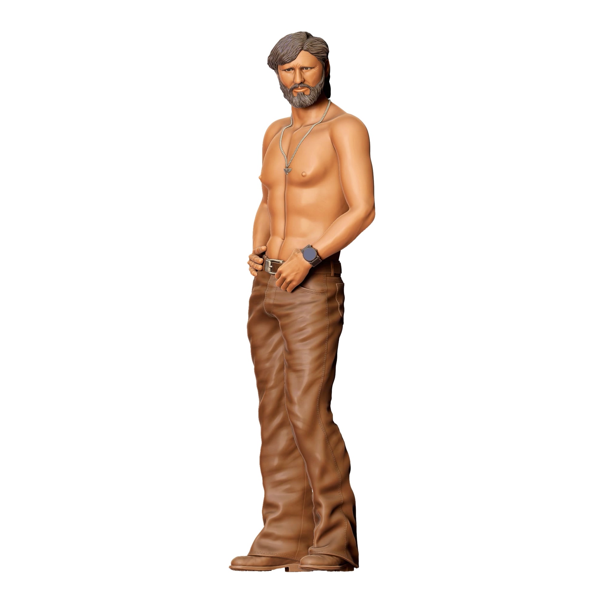 Product photo 0: Man with bare torso: Trucker off the beaten path