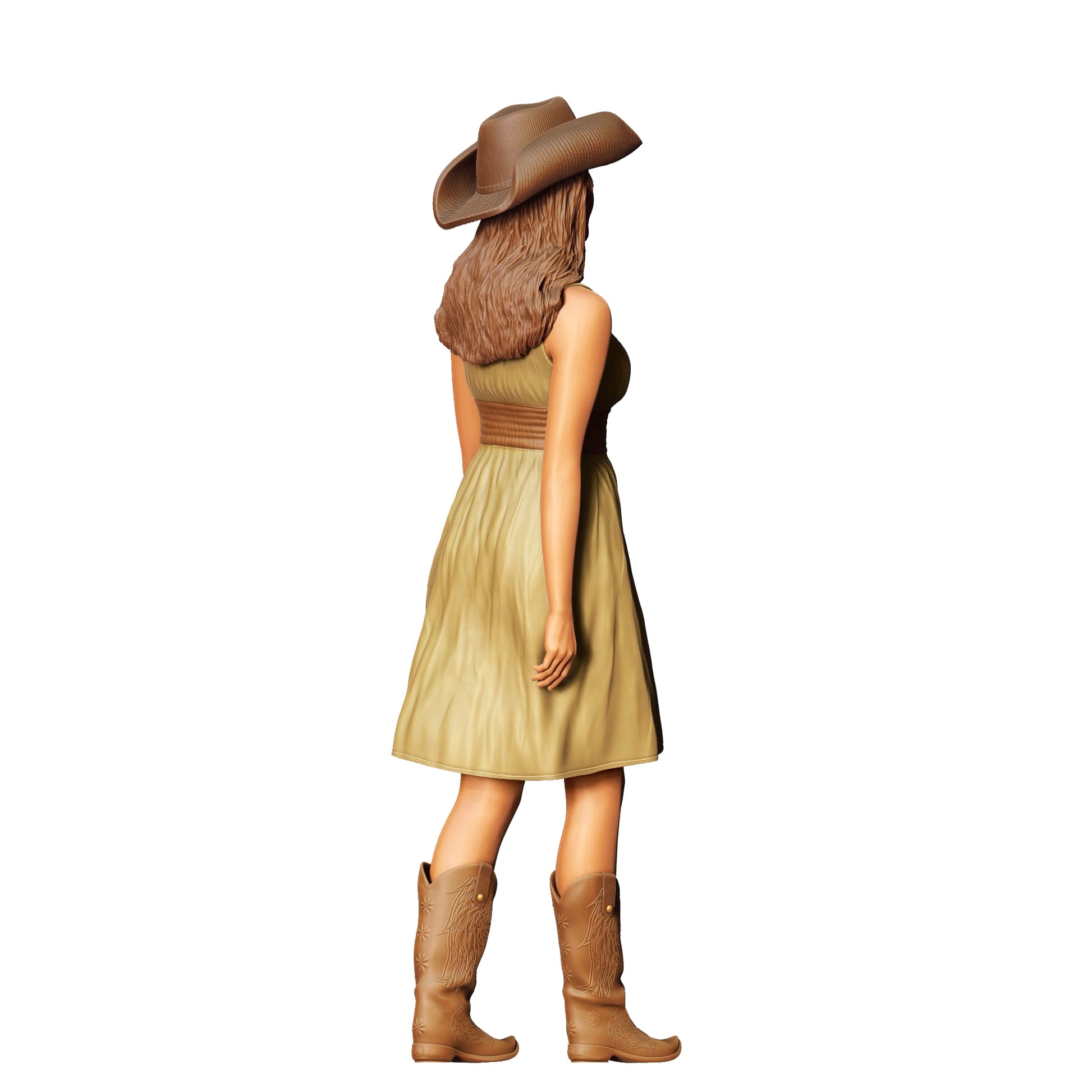 Product photo 0: Cowgirl: Pretty woman with cowboy hat and dress