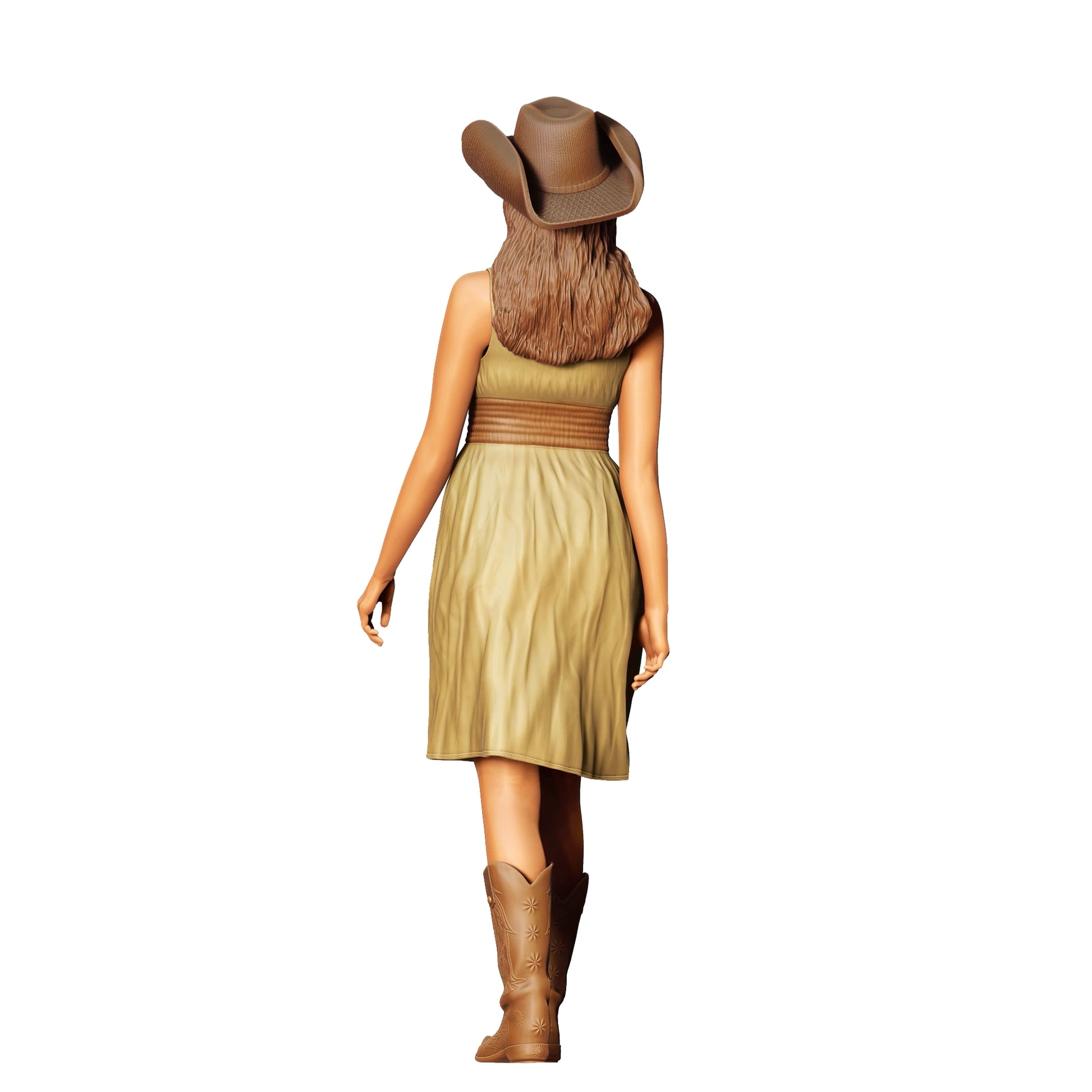 Product photo 0: Cowgirl: Pretty woman with cowboy hat and dress