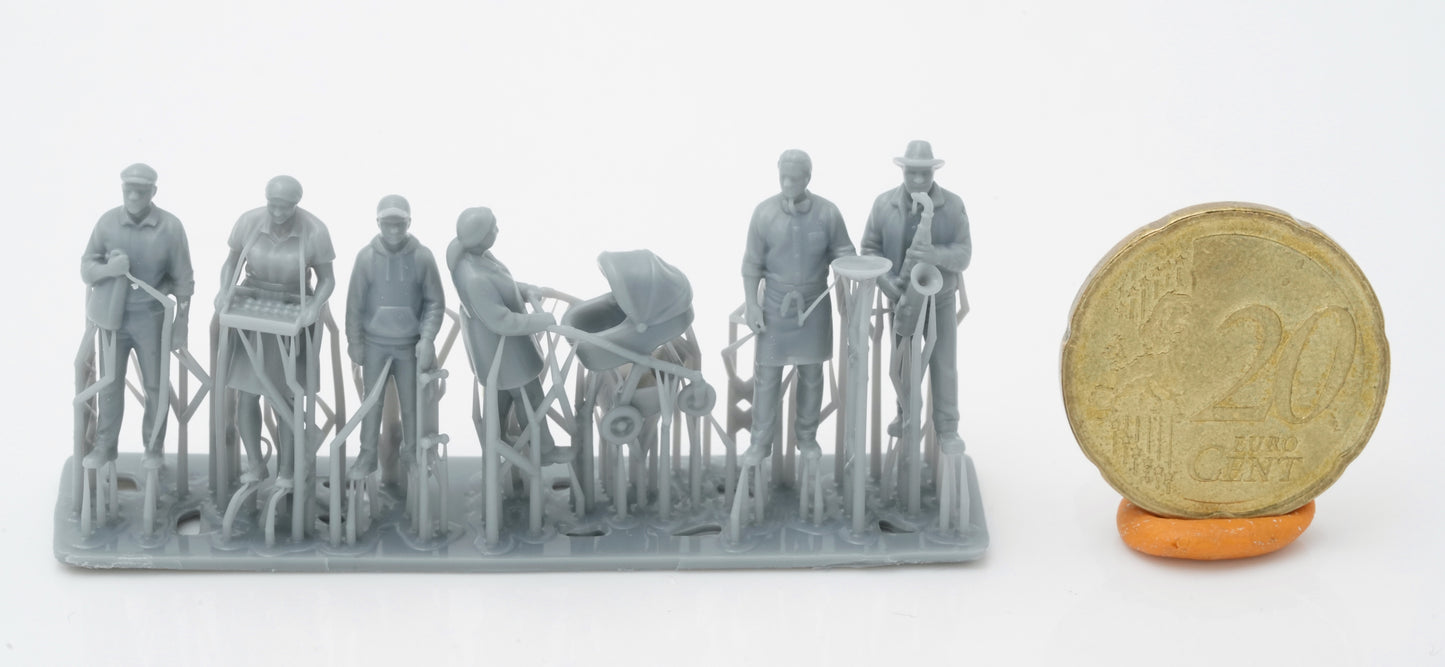 Produktfoto Figur H0, 1:72 - 0: Strassenszene Figuren Set (6 Figuren)