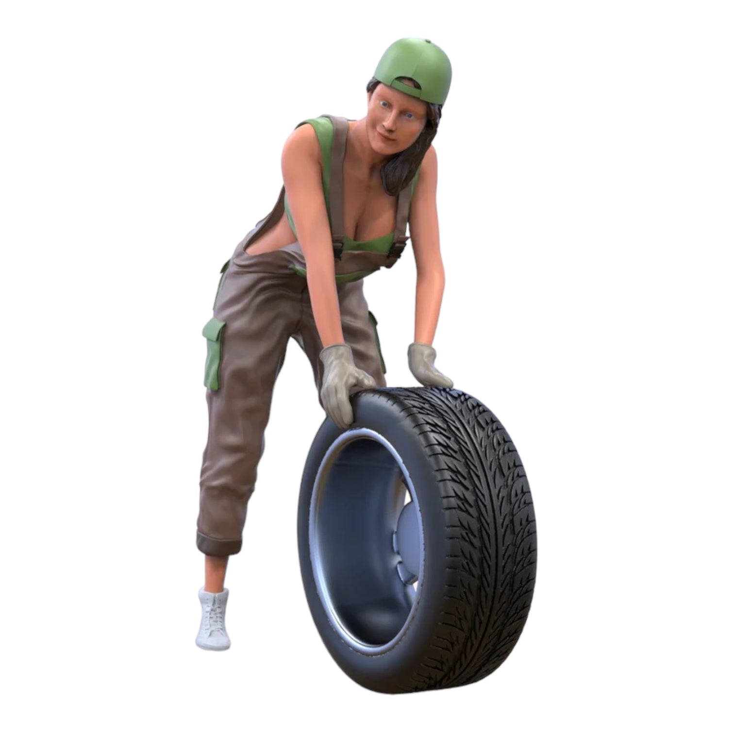 Produktfoto Diorama und Modellbau Miniatur Figur: Mechanikerin 1