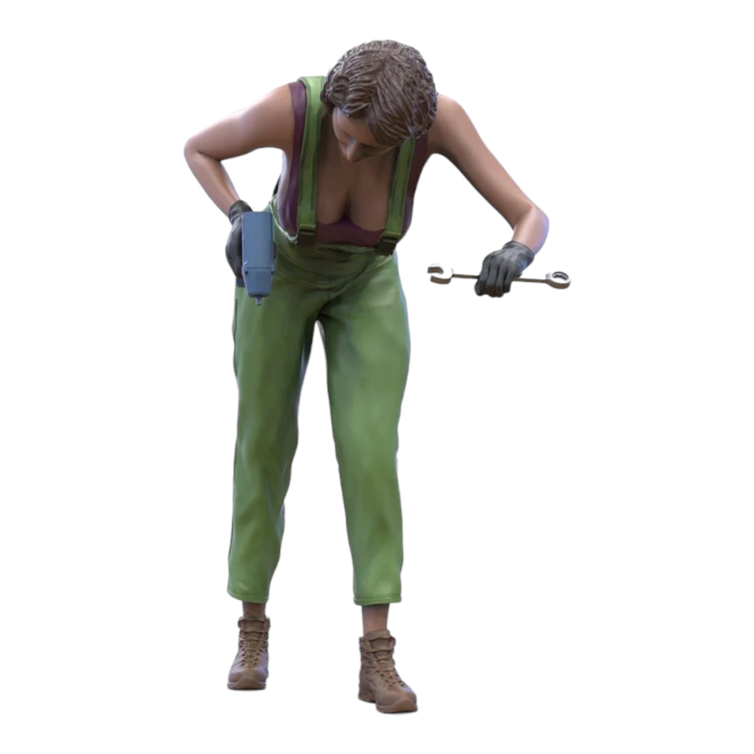 Produktfoto Diorama und Modellbau Miniatur Figur: Mechanikerin 3