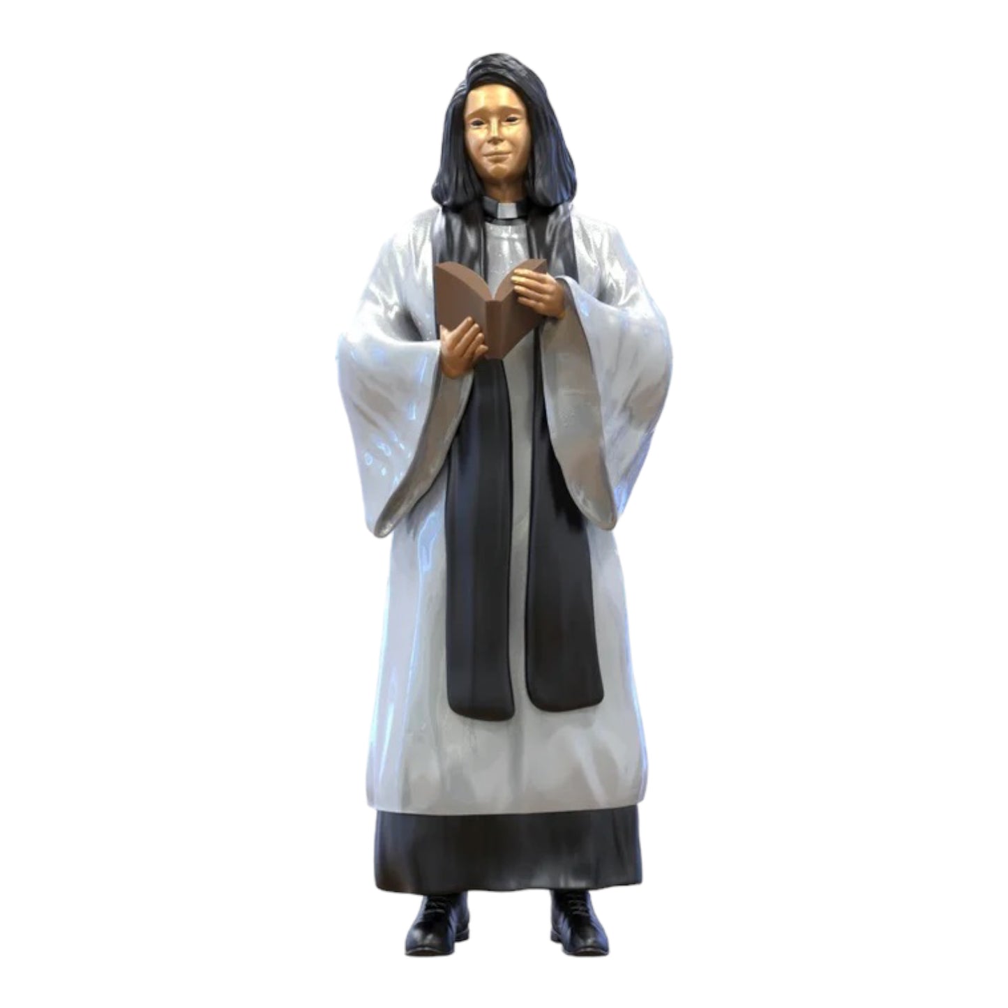 Foto do produto Diorama e Modelismo Miniatura Figura: Clero: Pastora / Sacerdotisa com Bíblia na Missa