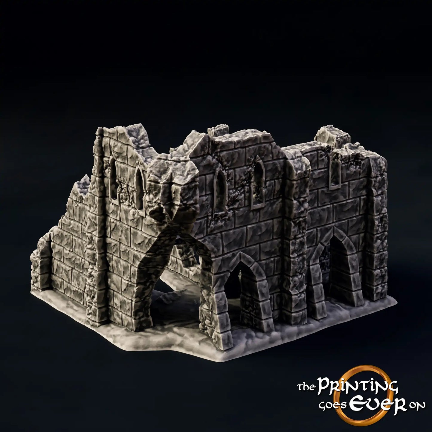 Produktová fotografie Tabletop 28mm The Printing Goes Ever On (TPGEO) 0: Ruina E - Trosek středověkého města - Zničený dům