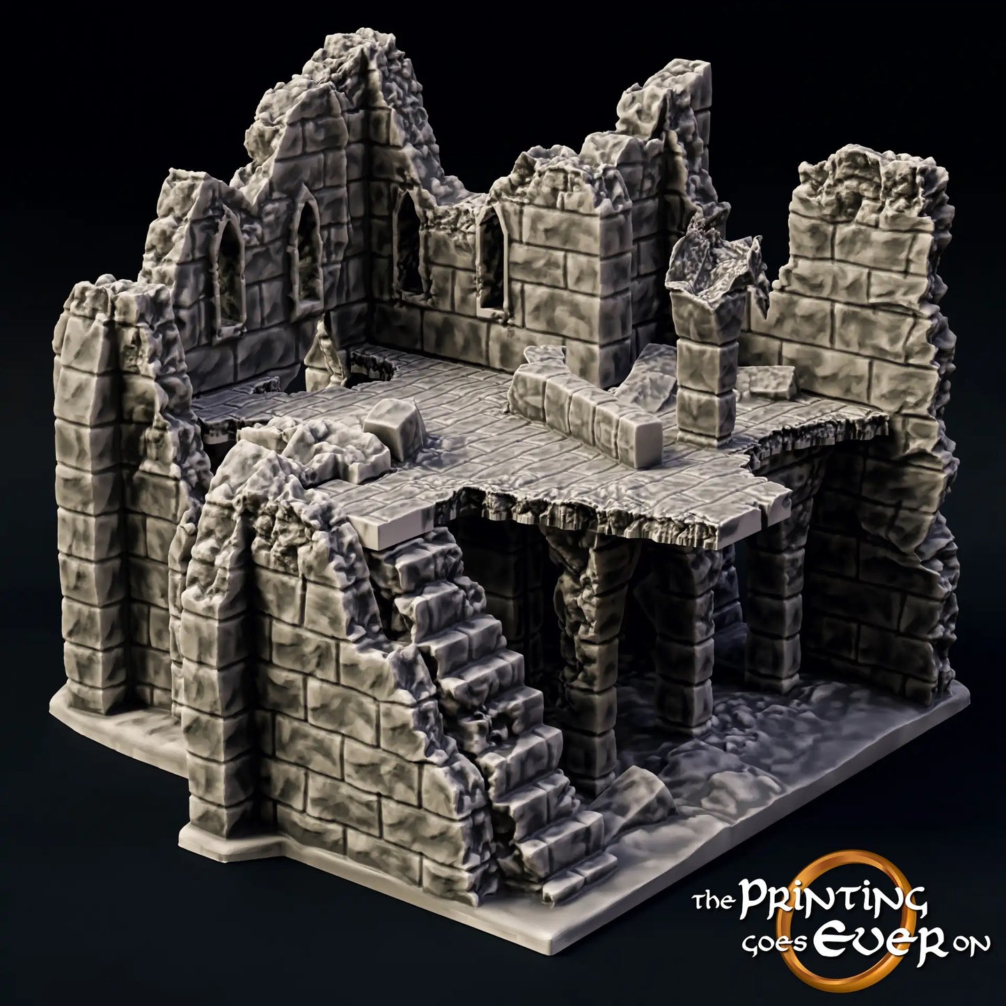 Produktová fotografie Tabletop 28mm The Printing Goes Ever On (TPGEO) 0: Ruina E - Trosek středověkého města - Zničený dům