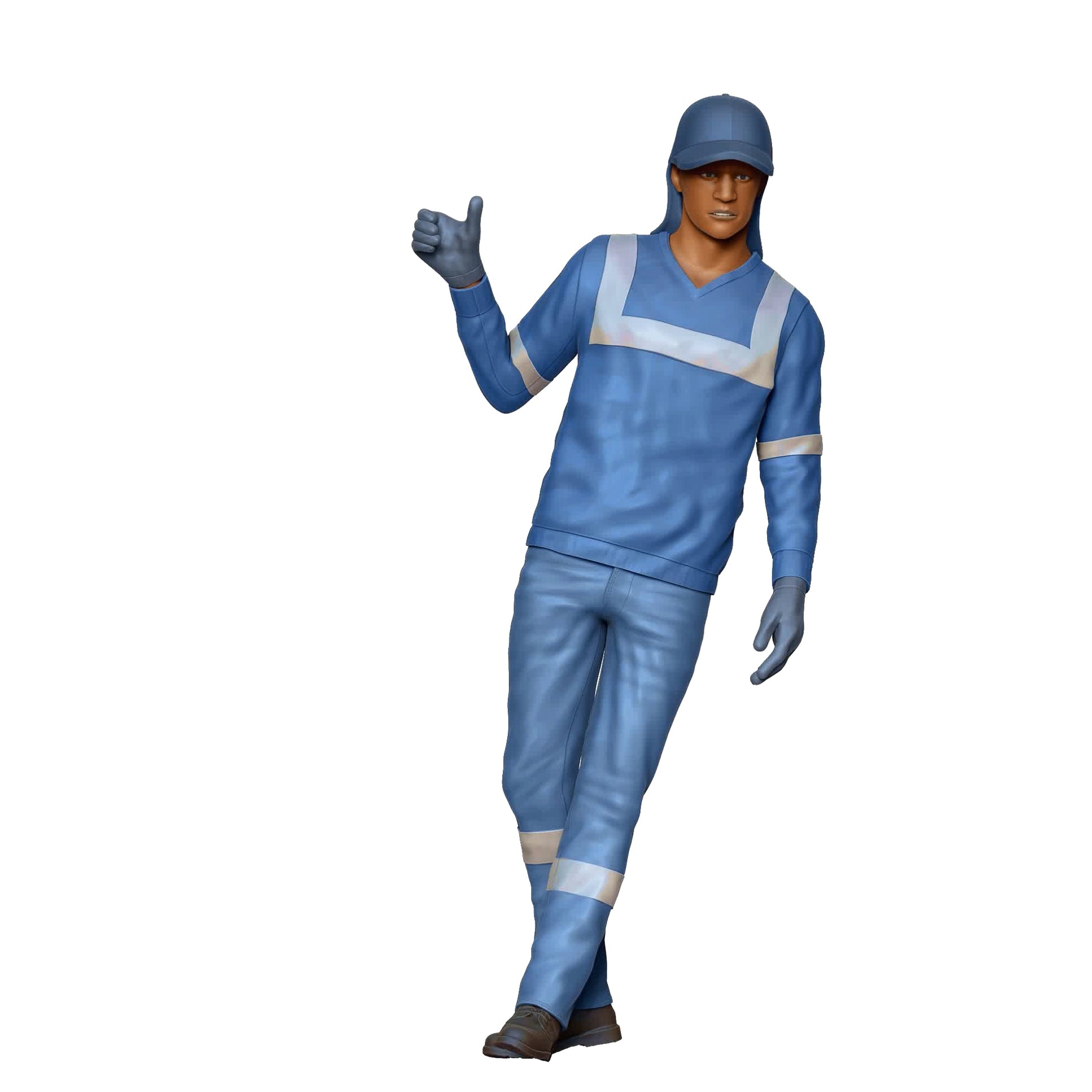 Produktfoto Diorama und Modellbau Miniatur Figur: Müllabfuhr Team - Müllmann Mitfahrer