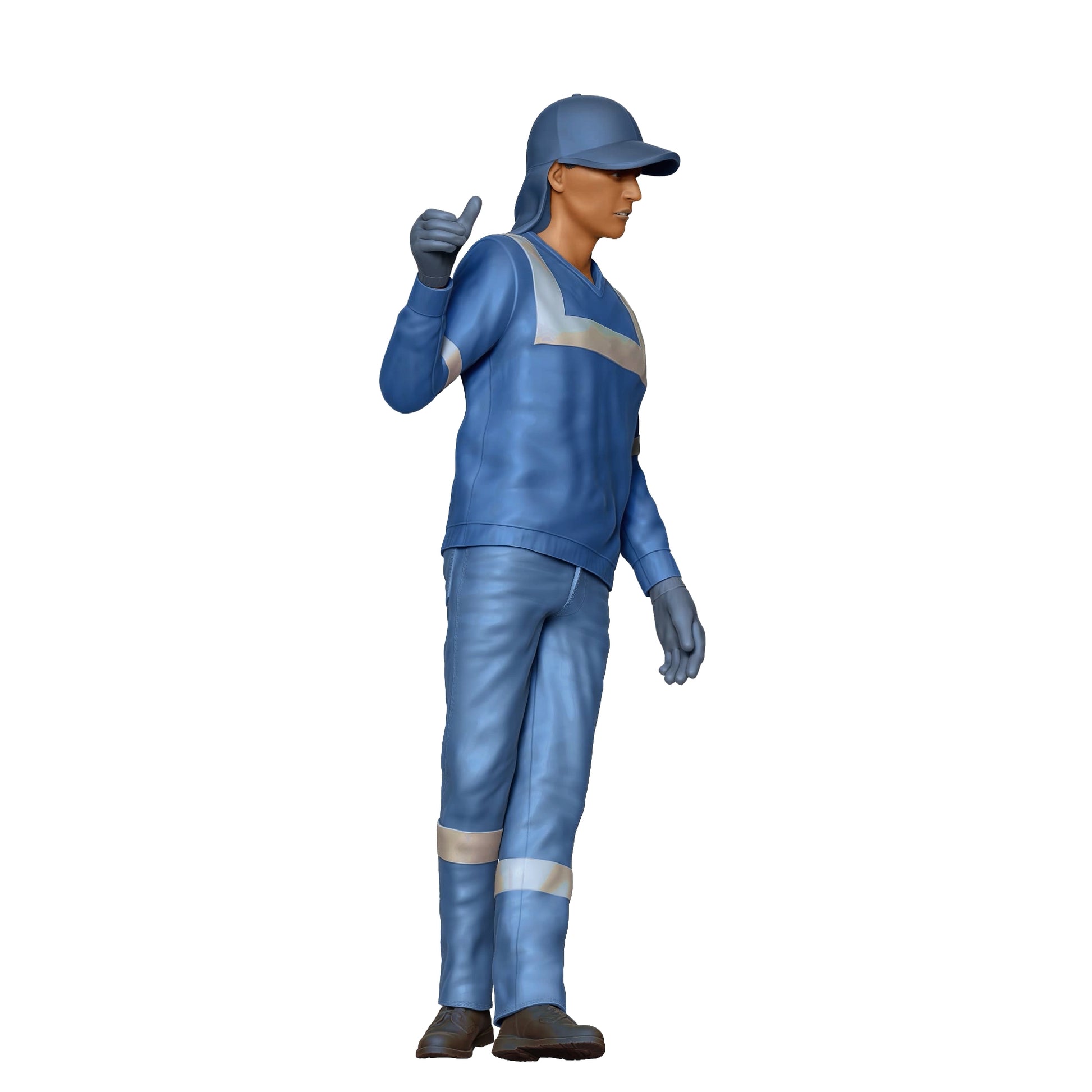 Produktfoto Diorama und Modellbau Miniatur Figur: Müllabfuhr Team - Müllmann Mitfahrer