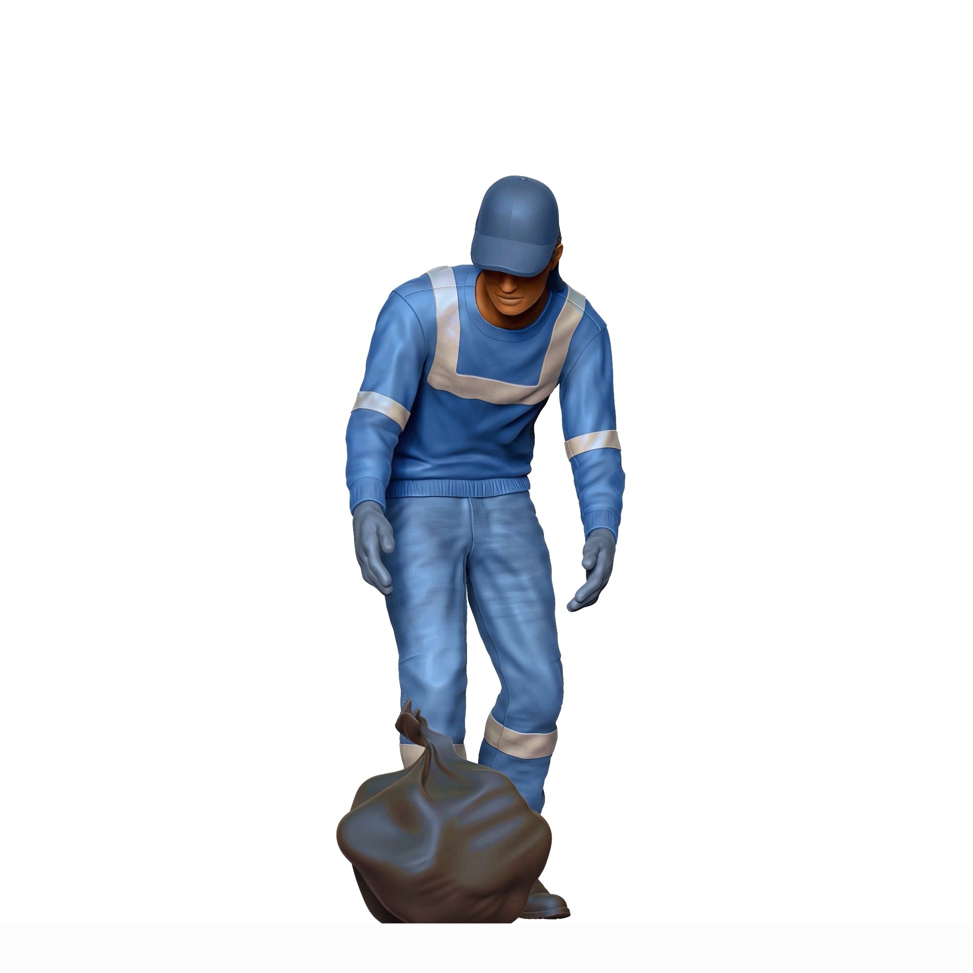 Foto del prodotto Diorama e modellismo miniatura figura: Team di raccolta rifiuti - Spazzino con sacco della spazzatura 2