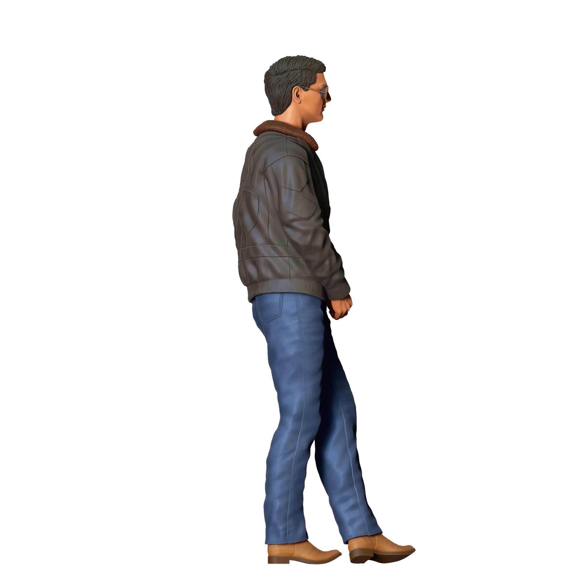 Produktfoto Diorama und Modellbau Miniatur Figur: Pilot - Mann mit Sonnenbrille und Lederjacke