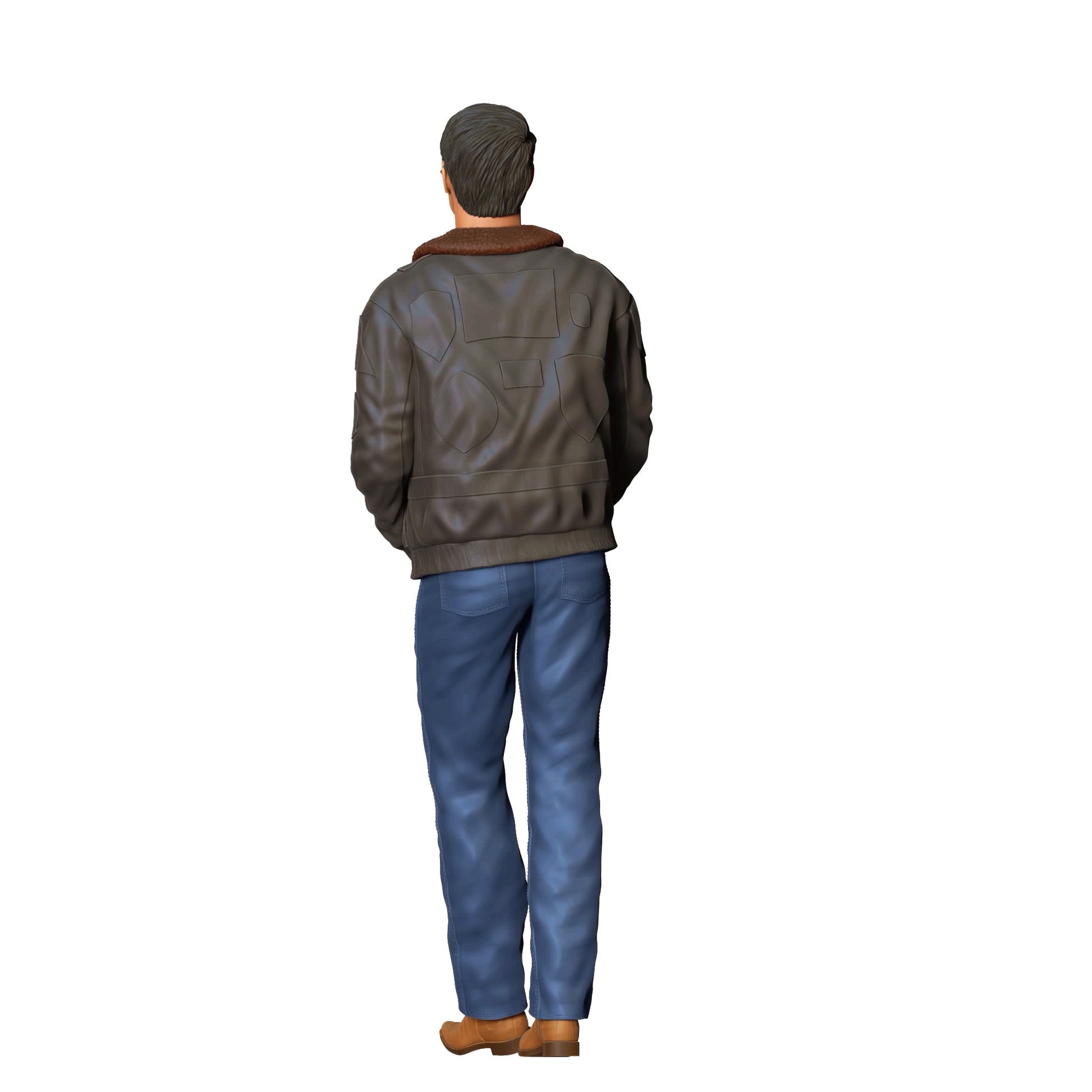 Produktfoto Diorama und Modellbau Miniatur Figur: Pilot - Mann mit Sonnenbrille und Lederjacke