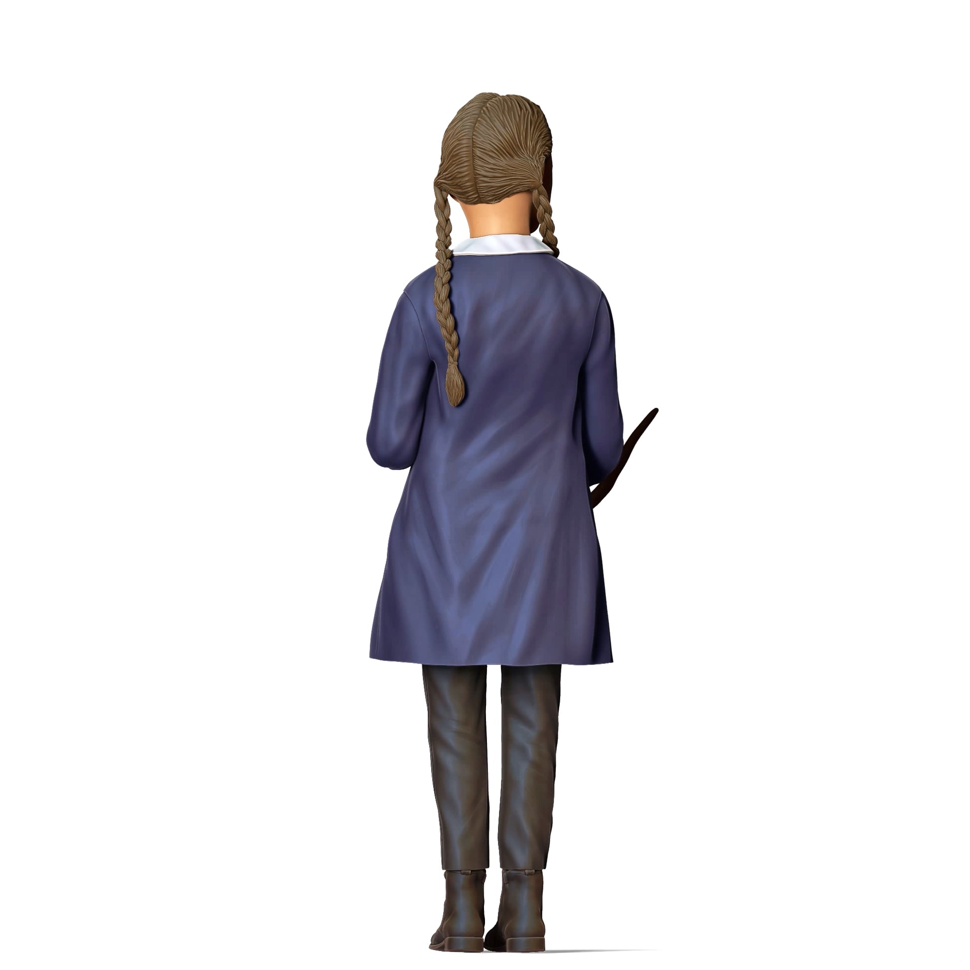 Zdjęcie produktu Diorama i modelarstwo miniaturowa figura: Rodzina horroru - dziewczynka z jaszczurką jako zwierzęciem domowym