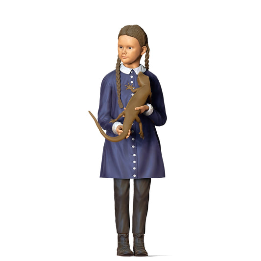 Produktfoto Diorama und Modellbau Miniatur Figur: Horror Familie - Mädchen mit Echse als Haustier