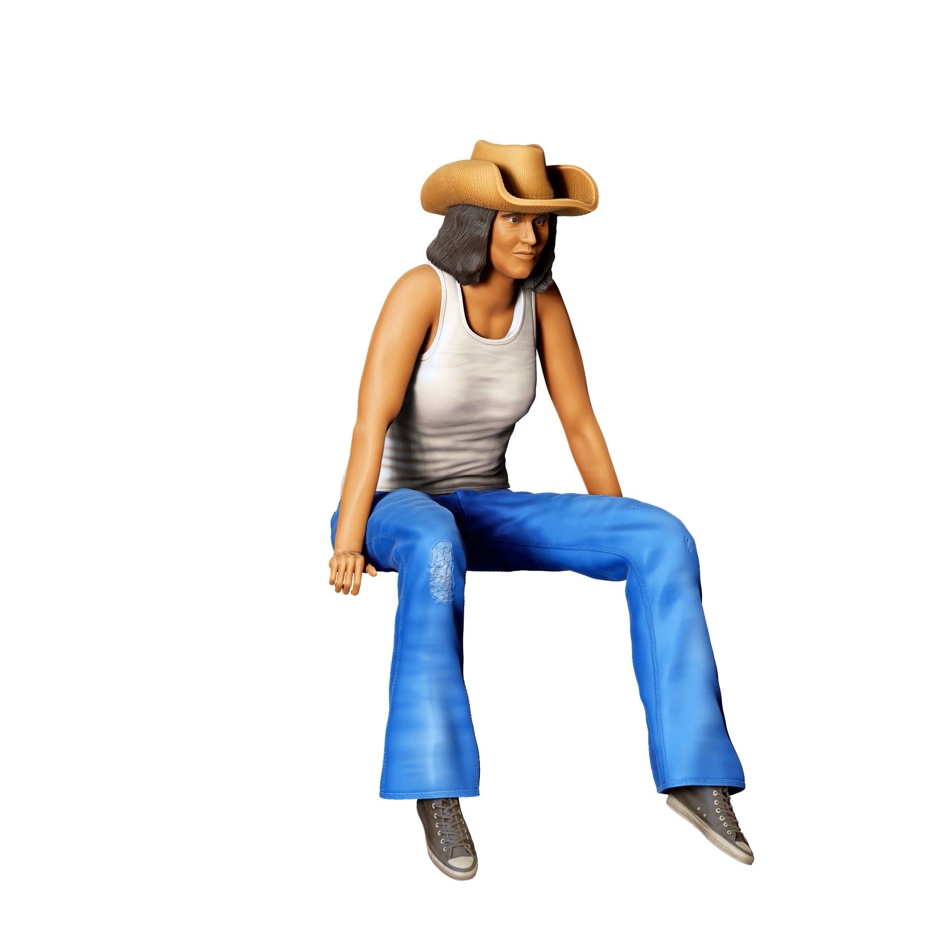 Diorama Modellbau Produktfoto 0: Menschen sitzen auf Auto - Frau 1 (Ref. Nr. 349)