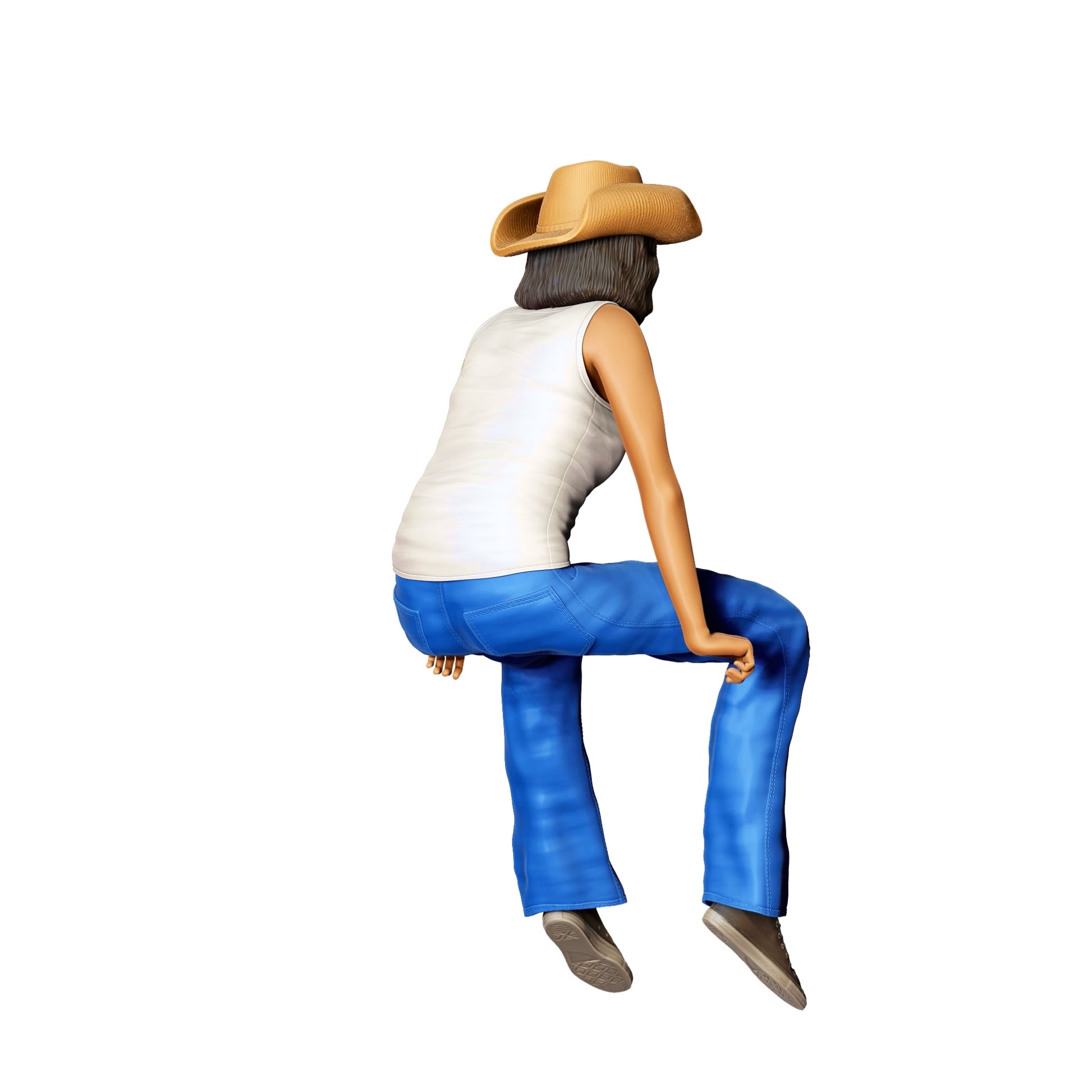 Diorama Modellbau Produktfoto 0: Menschen sitzen auf Auto - Frau 1 (Ref. Nr. 349)