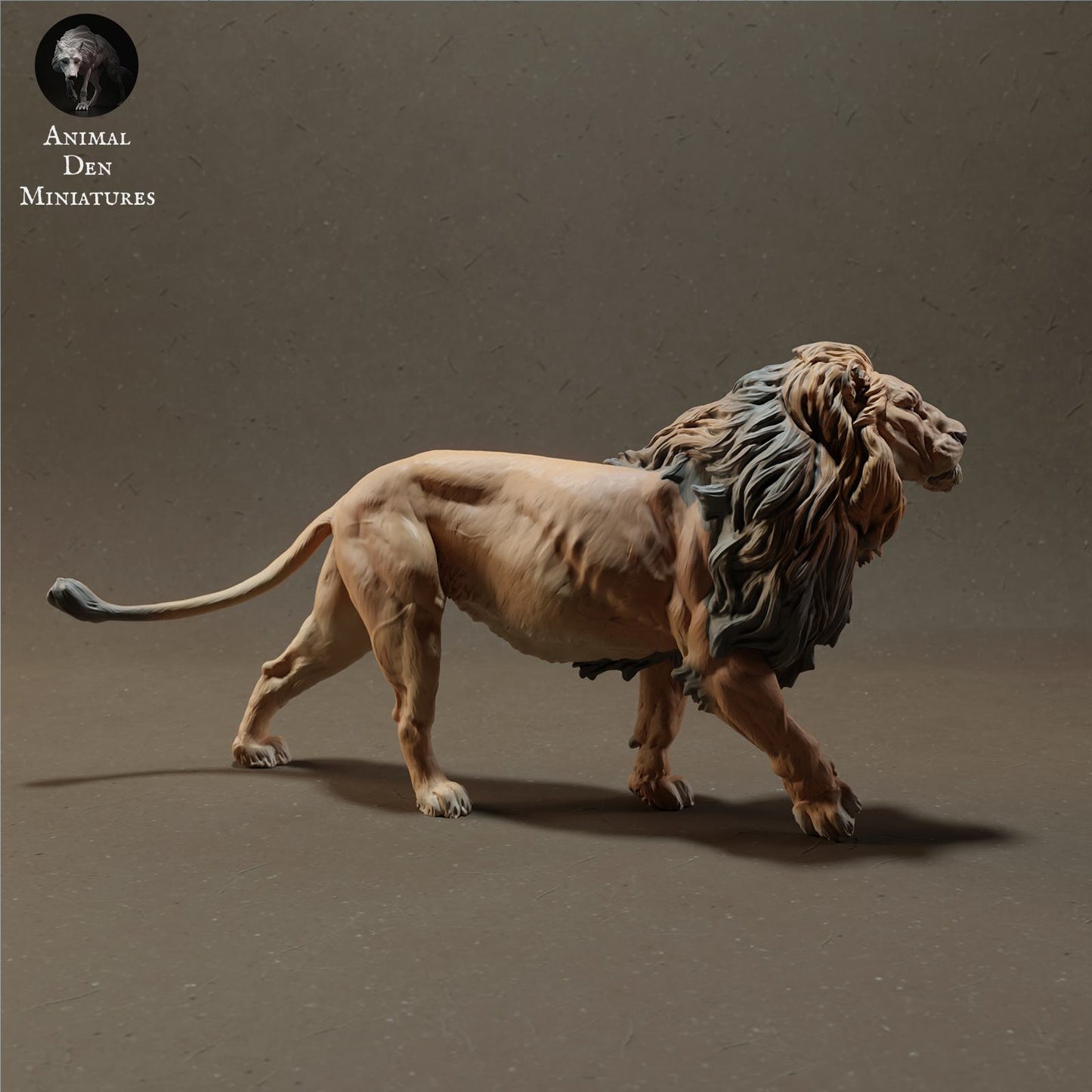 Foto do produto Figura de animal Diorama, Modelismo: 0: Figura de animal selvagem: Leão – Rei da Savana (Ref 01_01_09)