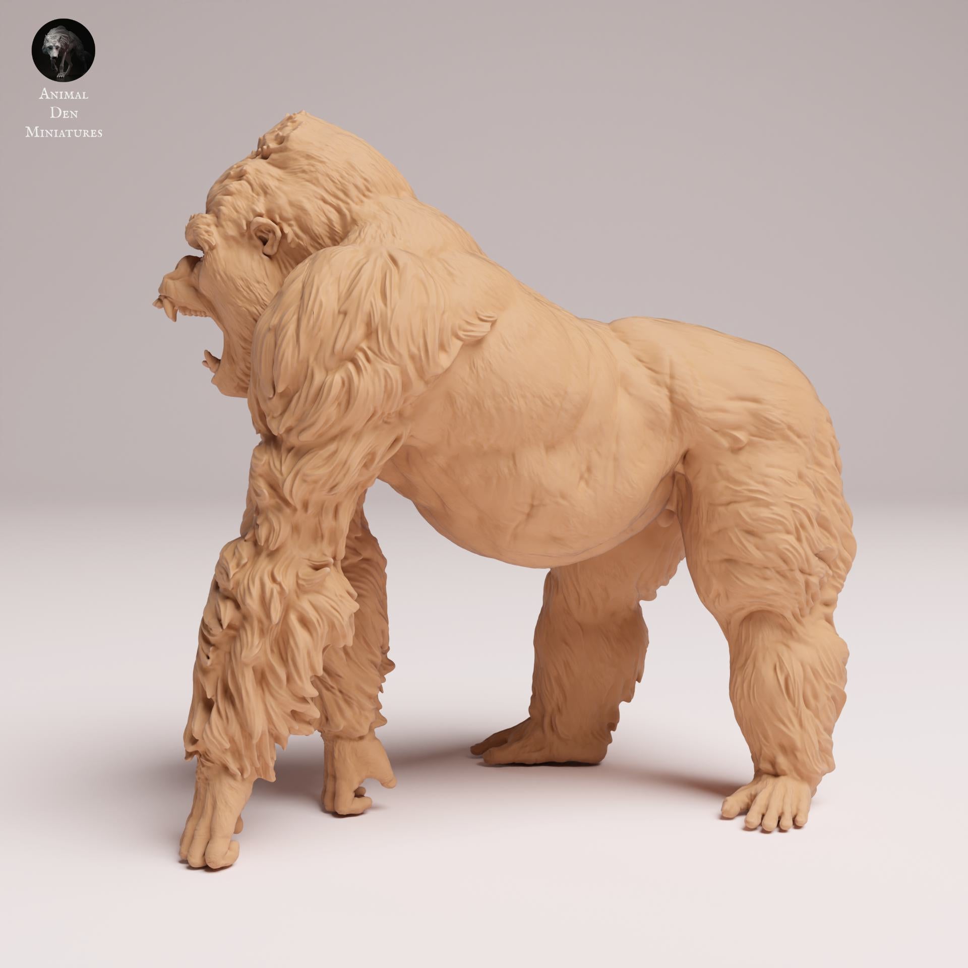 Product photo Animal Figure Diorama, Model Building: 0: Jungle Animal Figure: Aggressive Eastern Lowland Gorilla – Silverback (Ref 25_07_07)