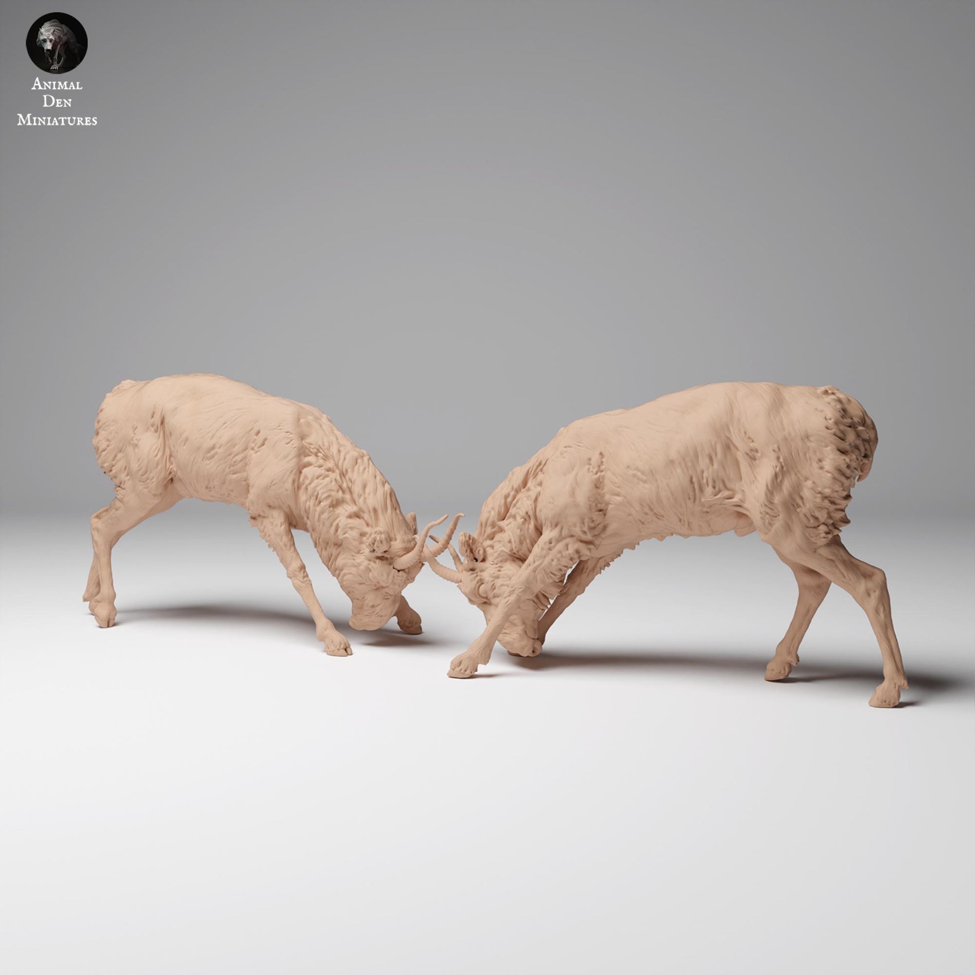 Produktfoto Tier Figur Diorama, Modellbau: 0: Wildtier Figur: kämpfende Mongolische Saiga-Männchen (Ref 24_12_08)