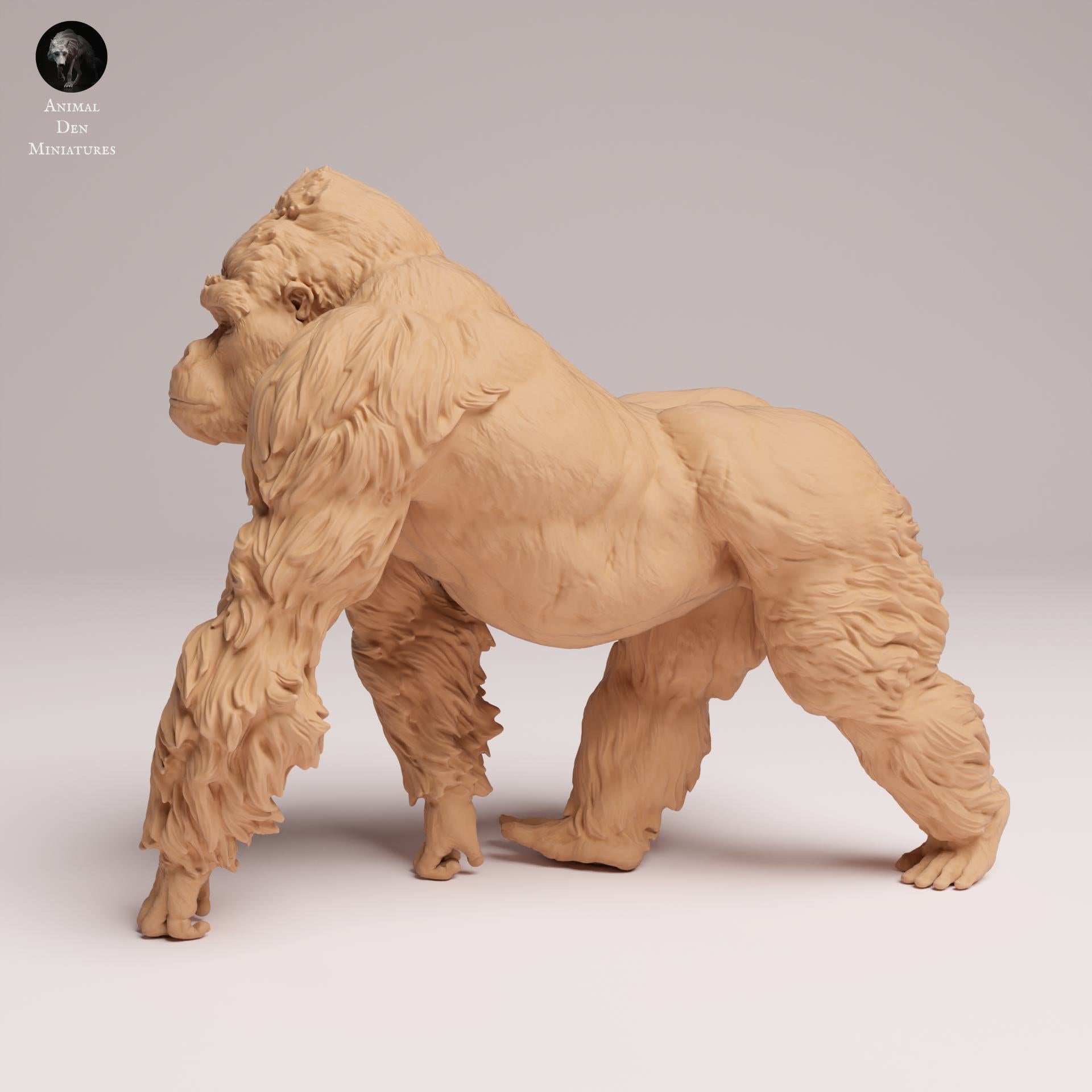 Zdjęcie produktu Figurka zwierzęcia Diorama, Modelarstwo: 0: Figurka zwierzęcia dżungli: Goryl nizinny wschodni – Srebrny grzbiet (Ref 25_07_08)